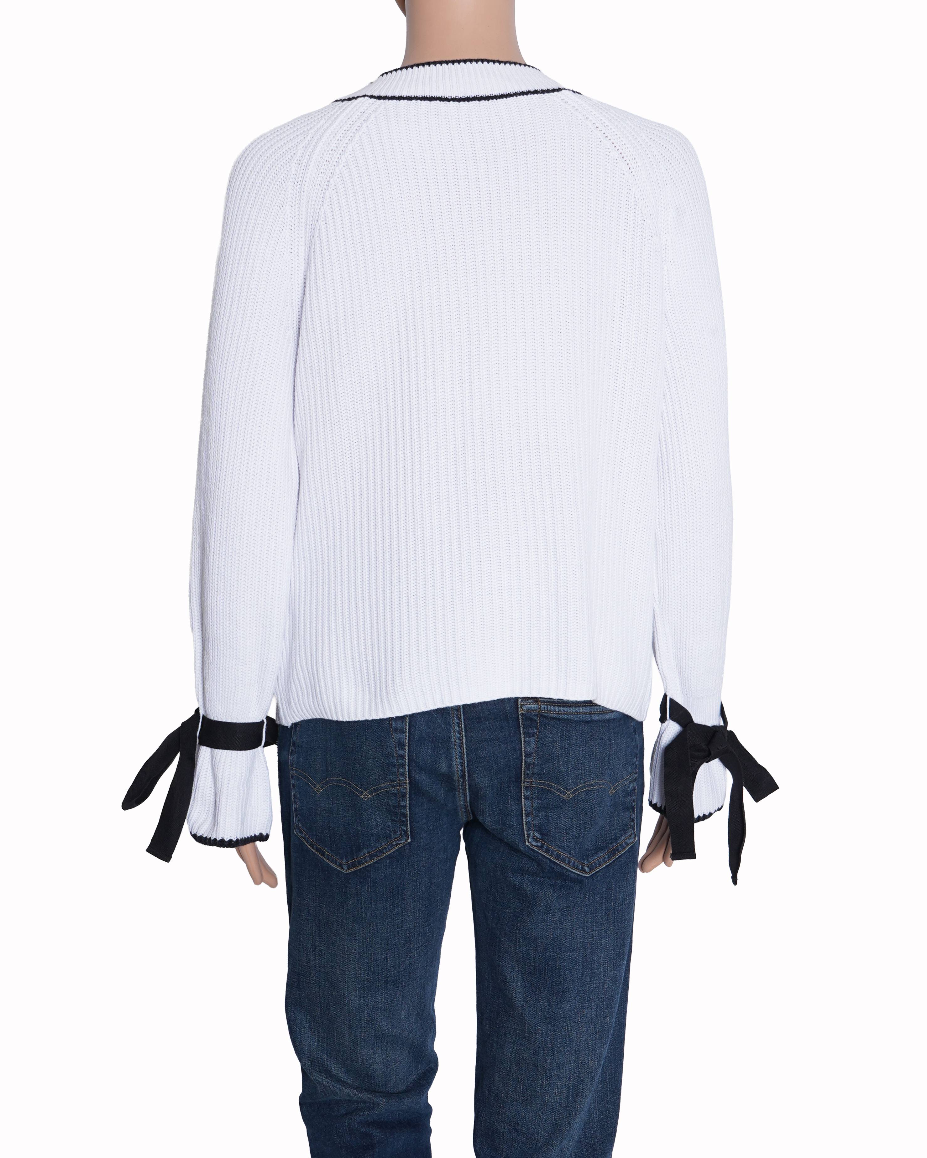 Hugo Boss white bell cuffs top
