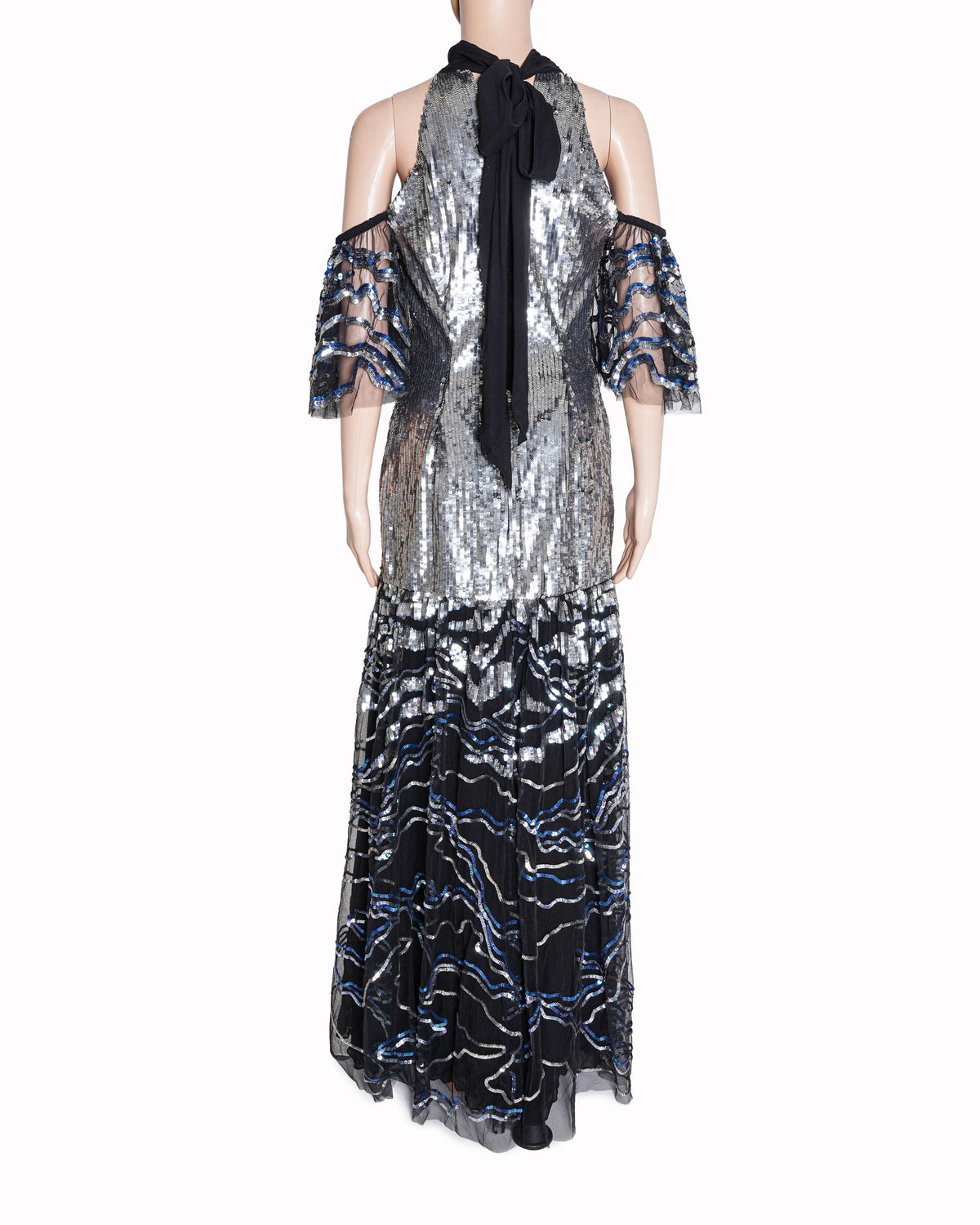 Temperley London cold shoulder sequin Gown