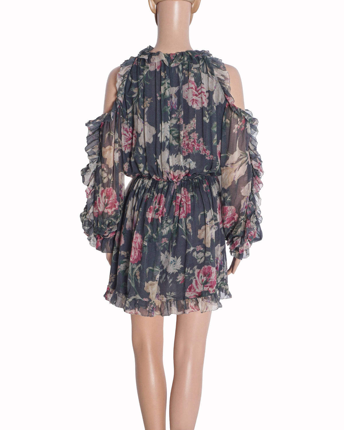 Zimmermann Silk Floral Print Cold-Shoulder Romper