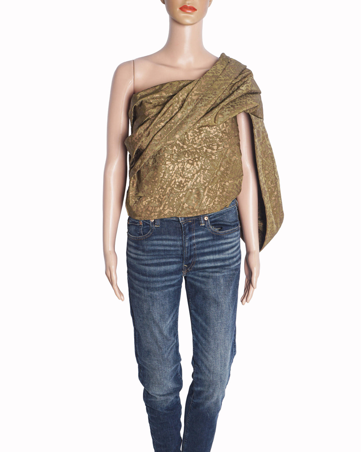 Hellessy Pandora Draped Metallic Bustier