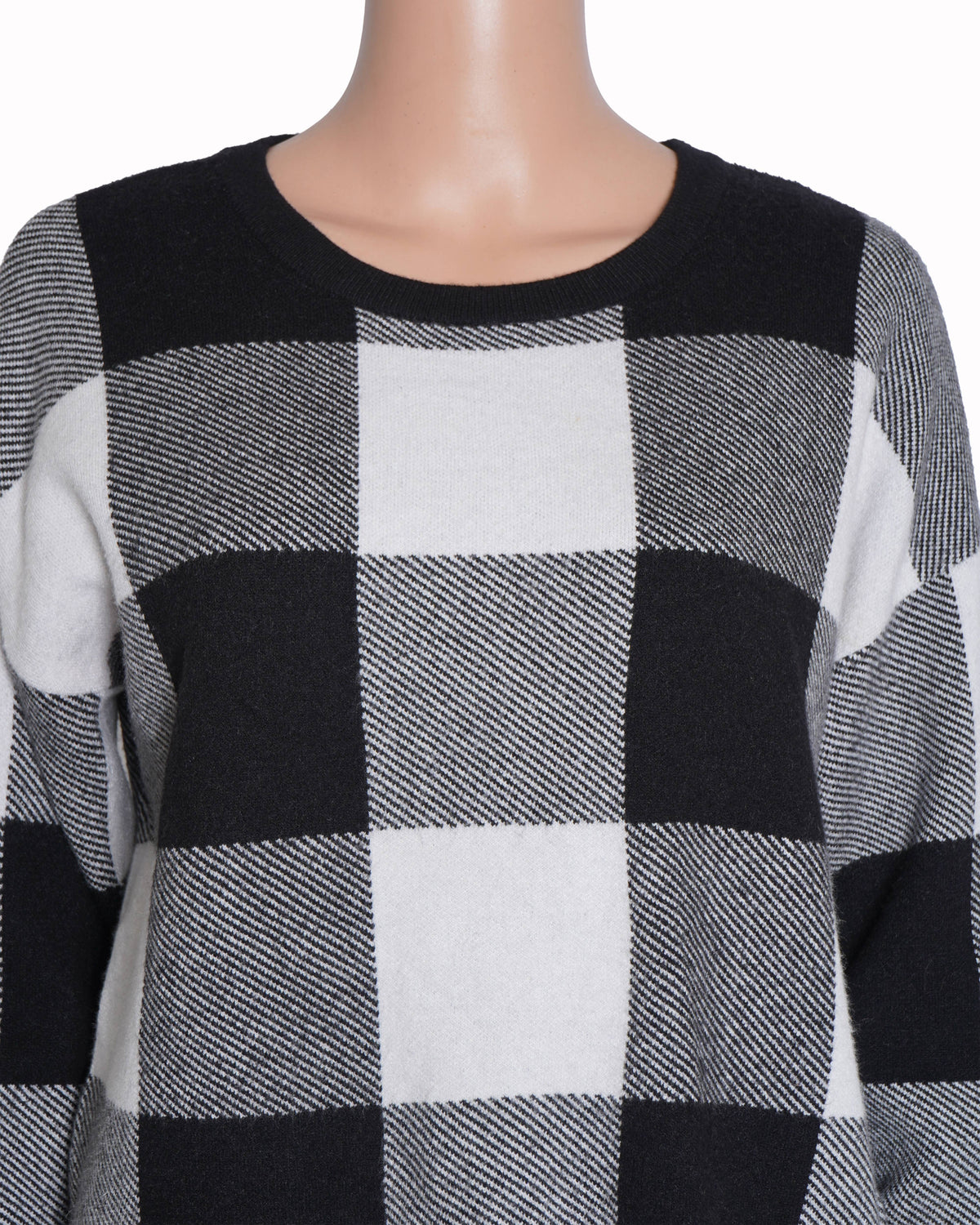 DKNY Black & White Checkered Top