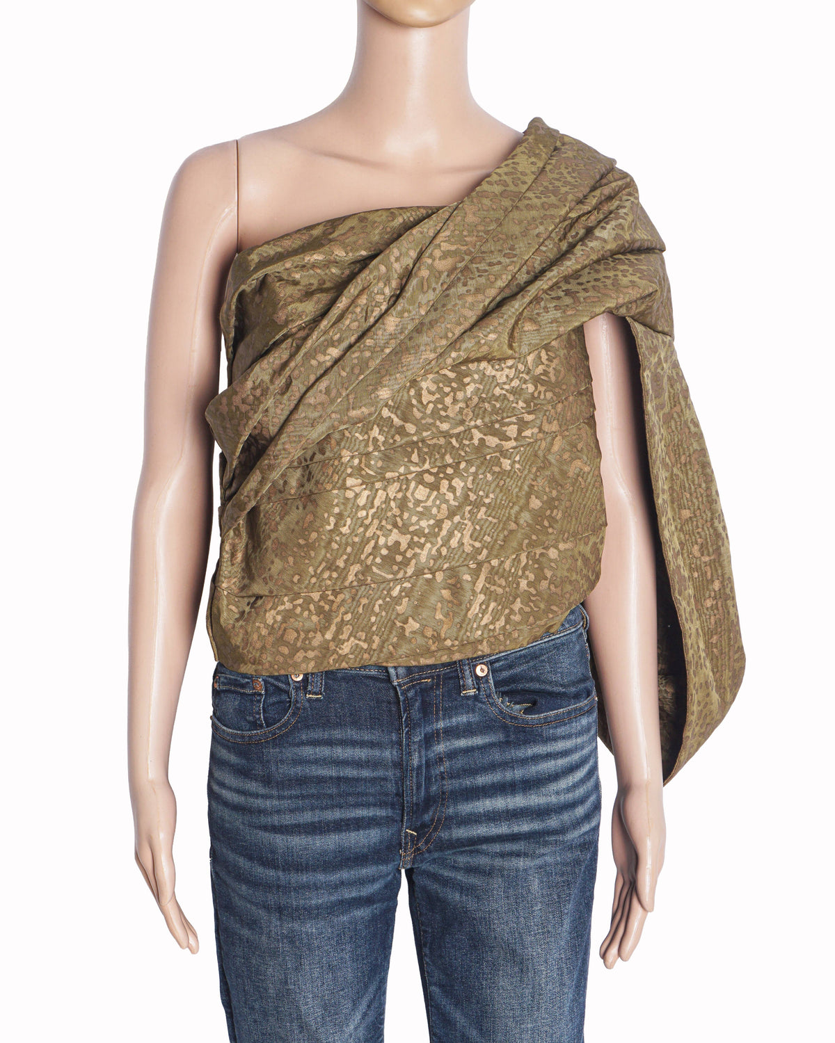 Hellessy Pandora Draped Metallic Bustier