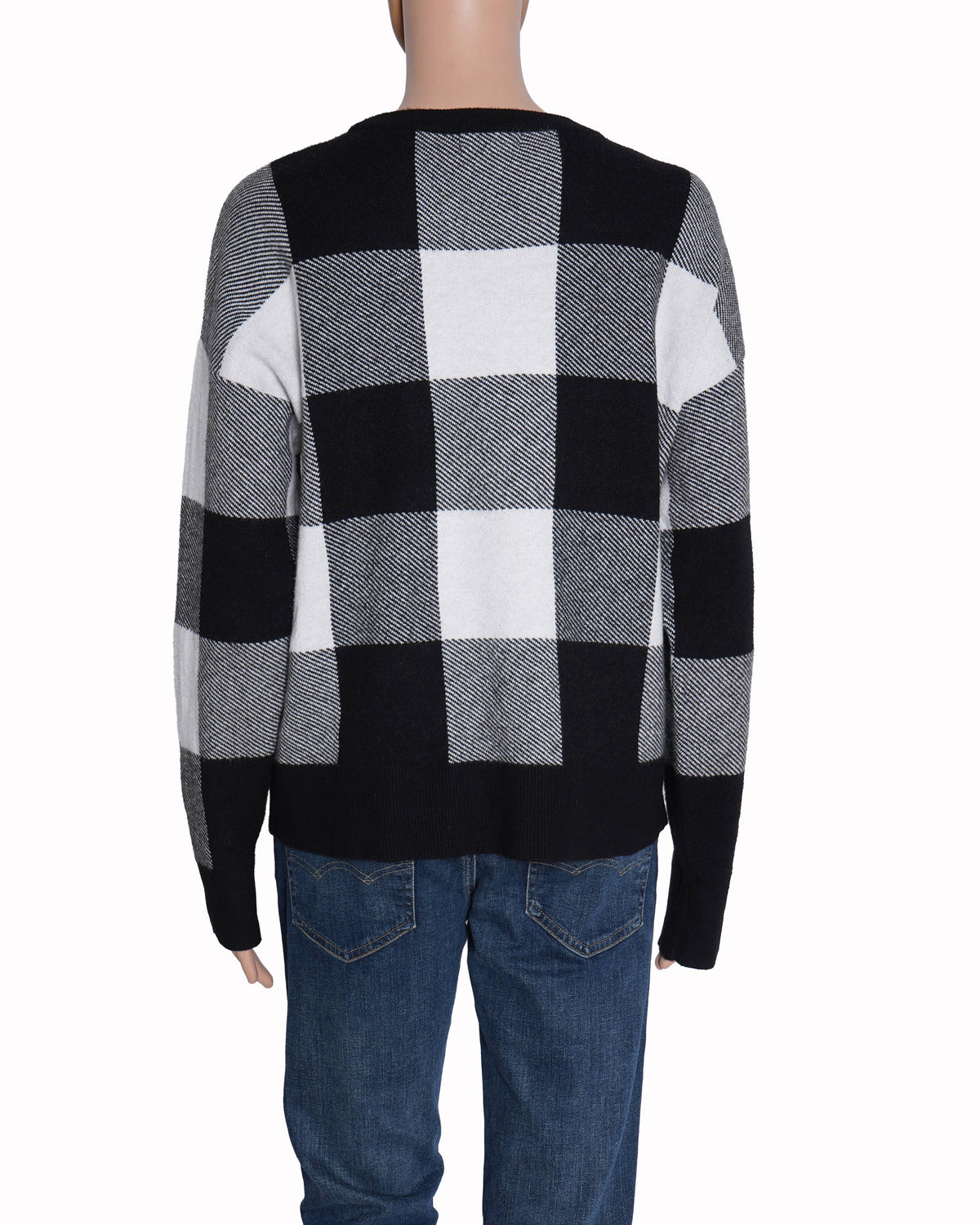 DKNY Black & White Checkered Top