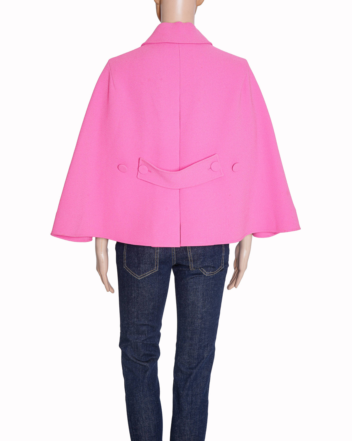 McQ Alexander McQueen Pink Cropped Cape Jacket