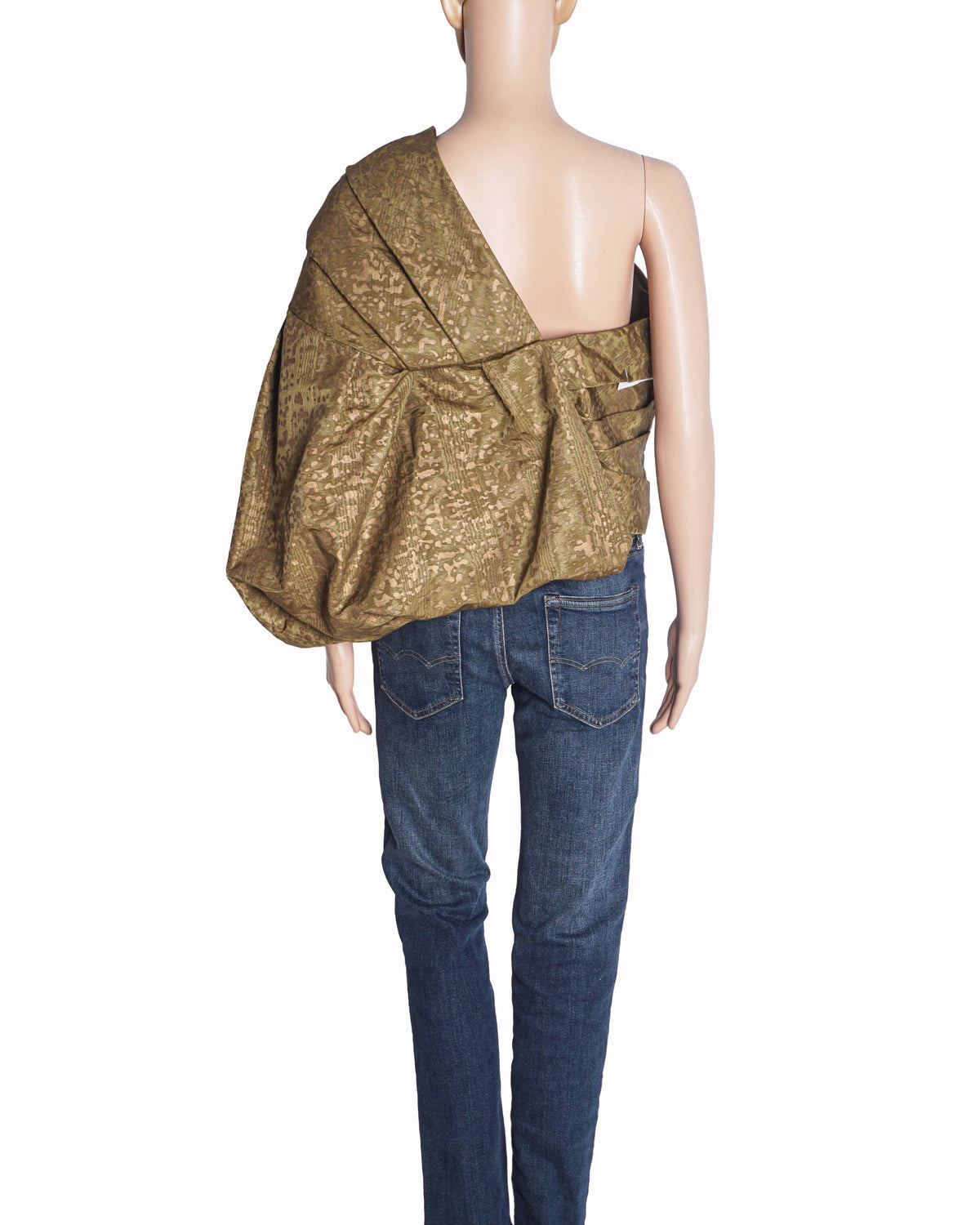 Hellessy Pandora Draped Metallic Bustier