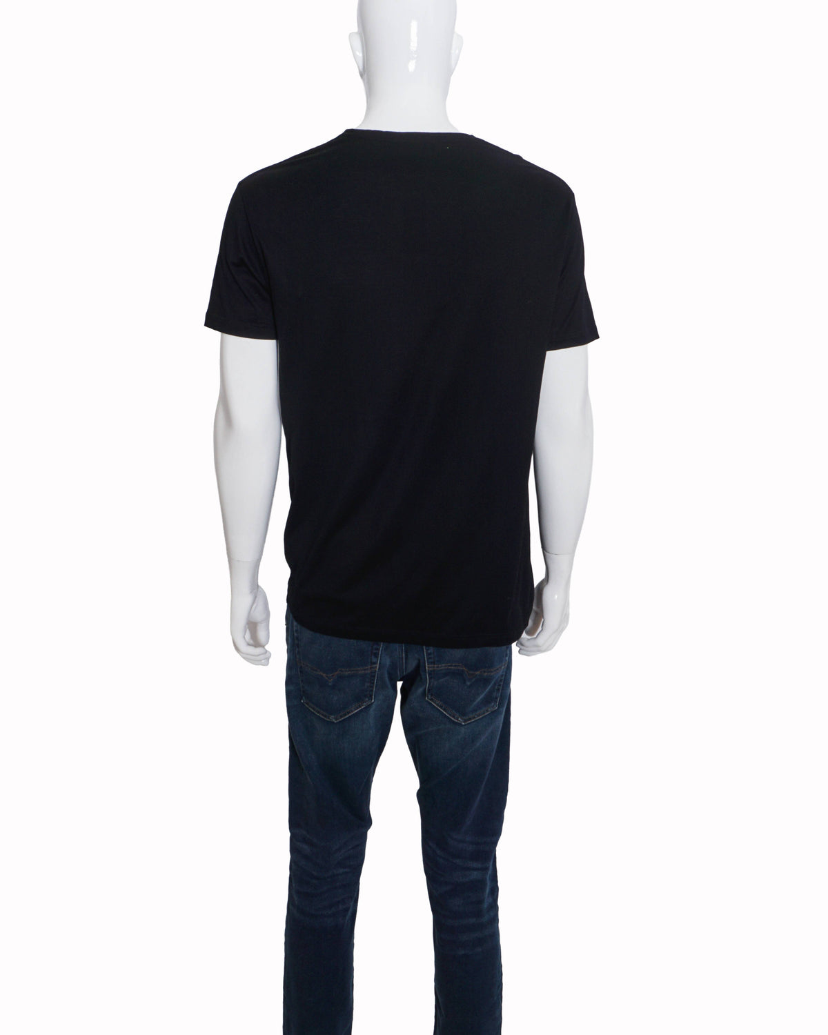 Alexander McQueen Black Cotton Skull Badge Men's T-Shirt