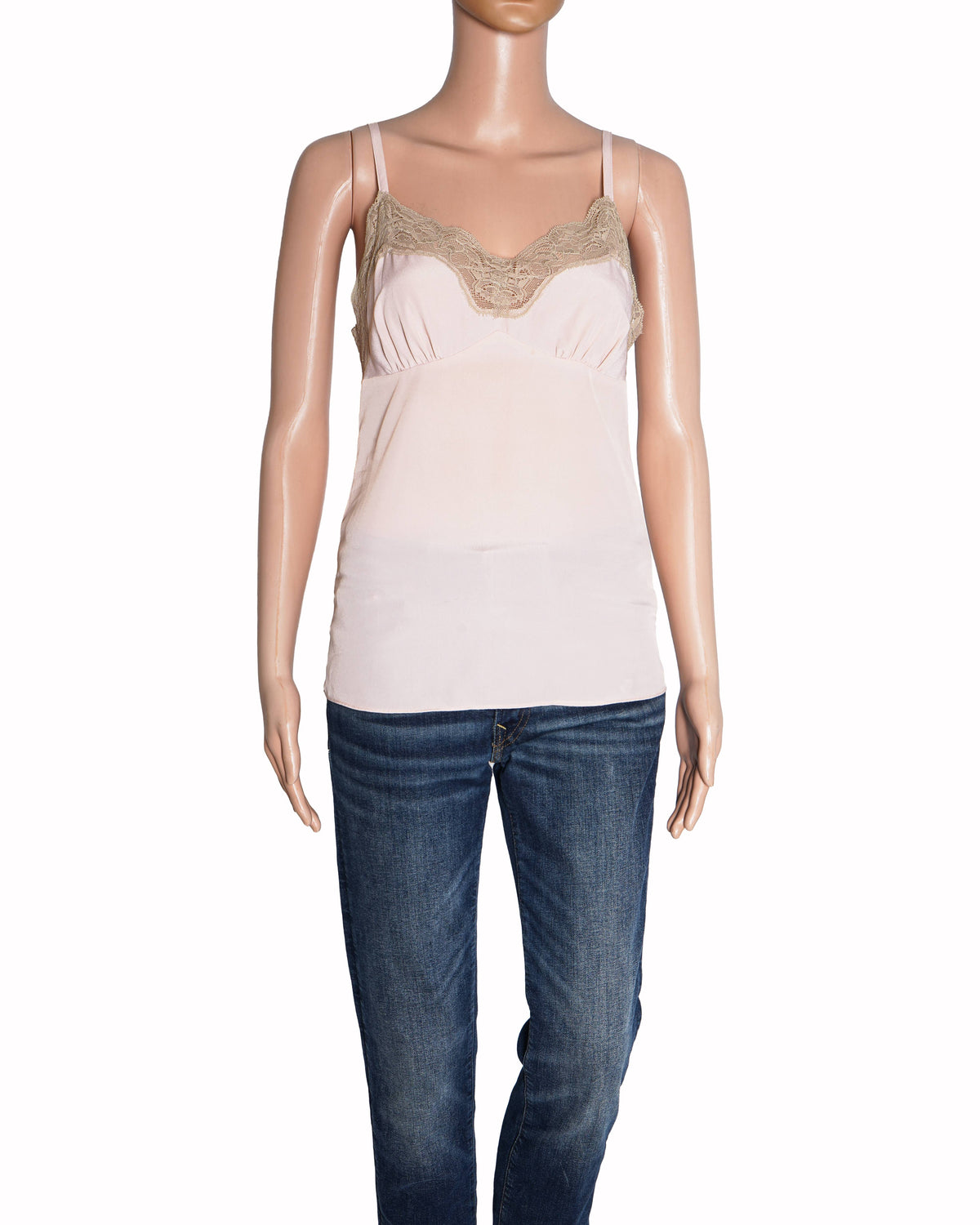 Rodarte Lace-Trim Sweetheart Camisole Top