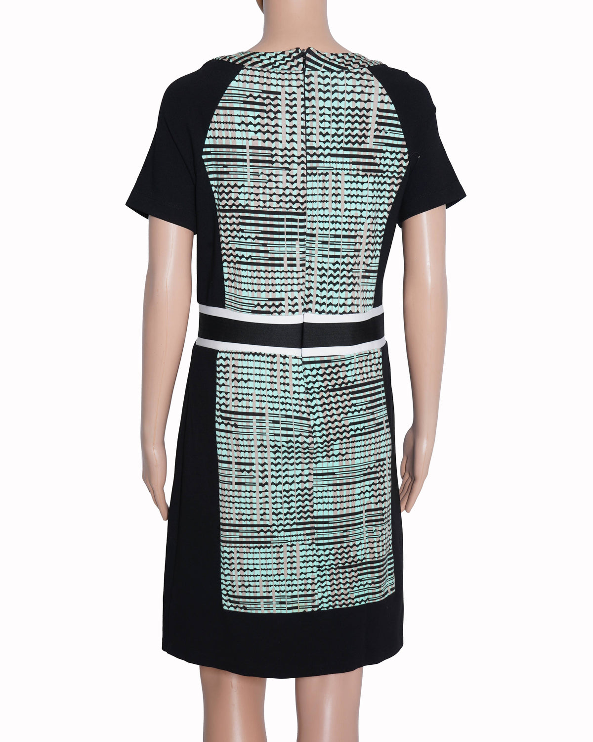 BCBG Max Azria black & Mint Green printed dress