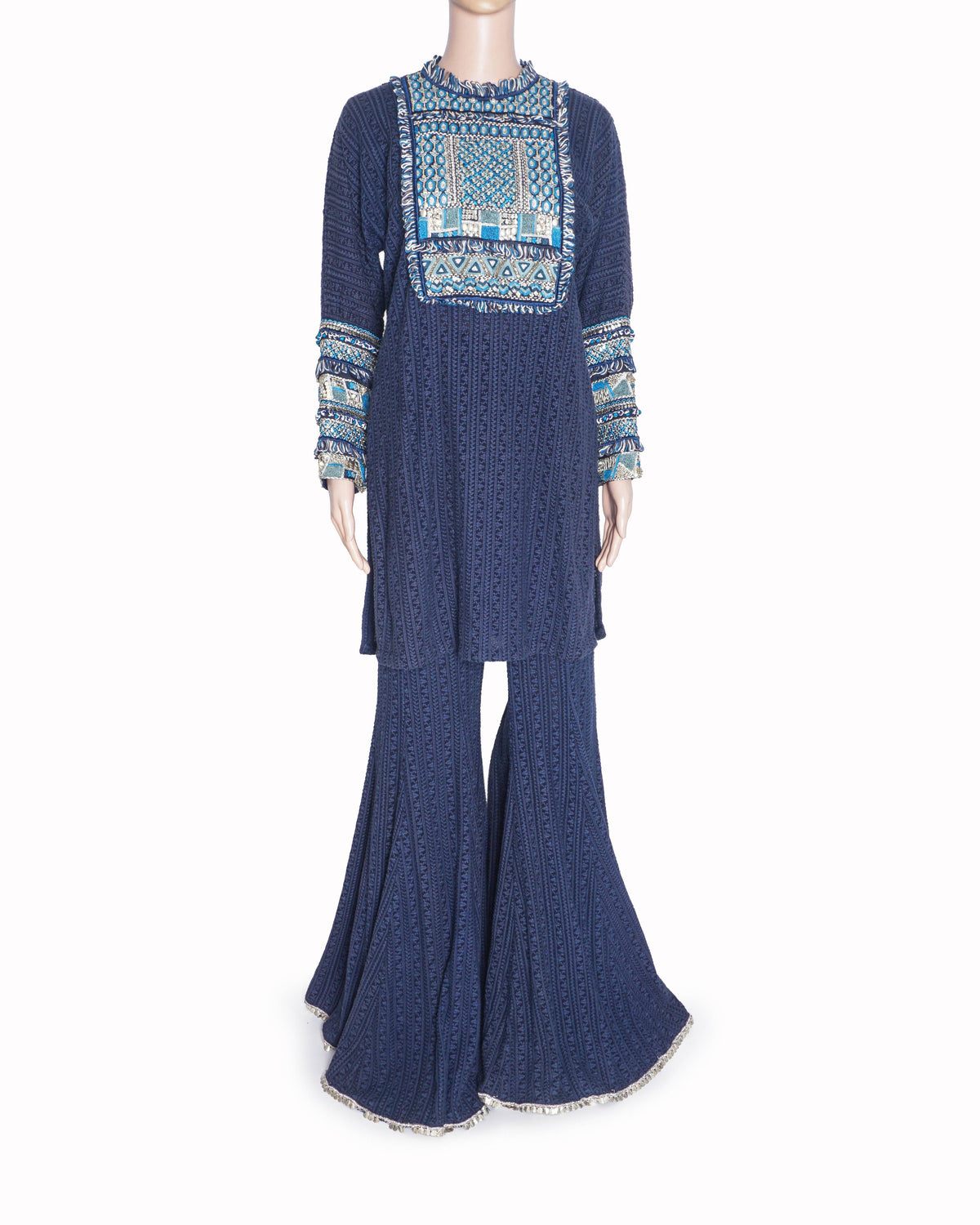 SVA by Sonam & Paras Modi Embroidered Kurta & Flared Pants Set