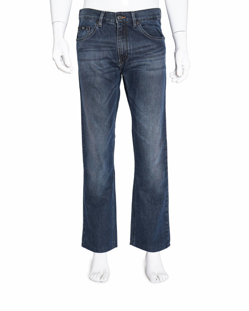 Hugo Boss Men's Dark Blue Regular-Fit Denim Jeans