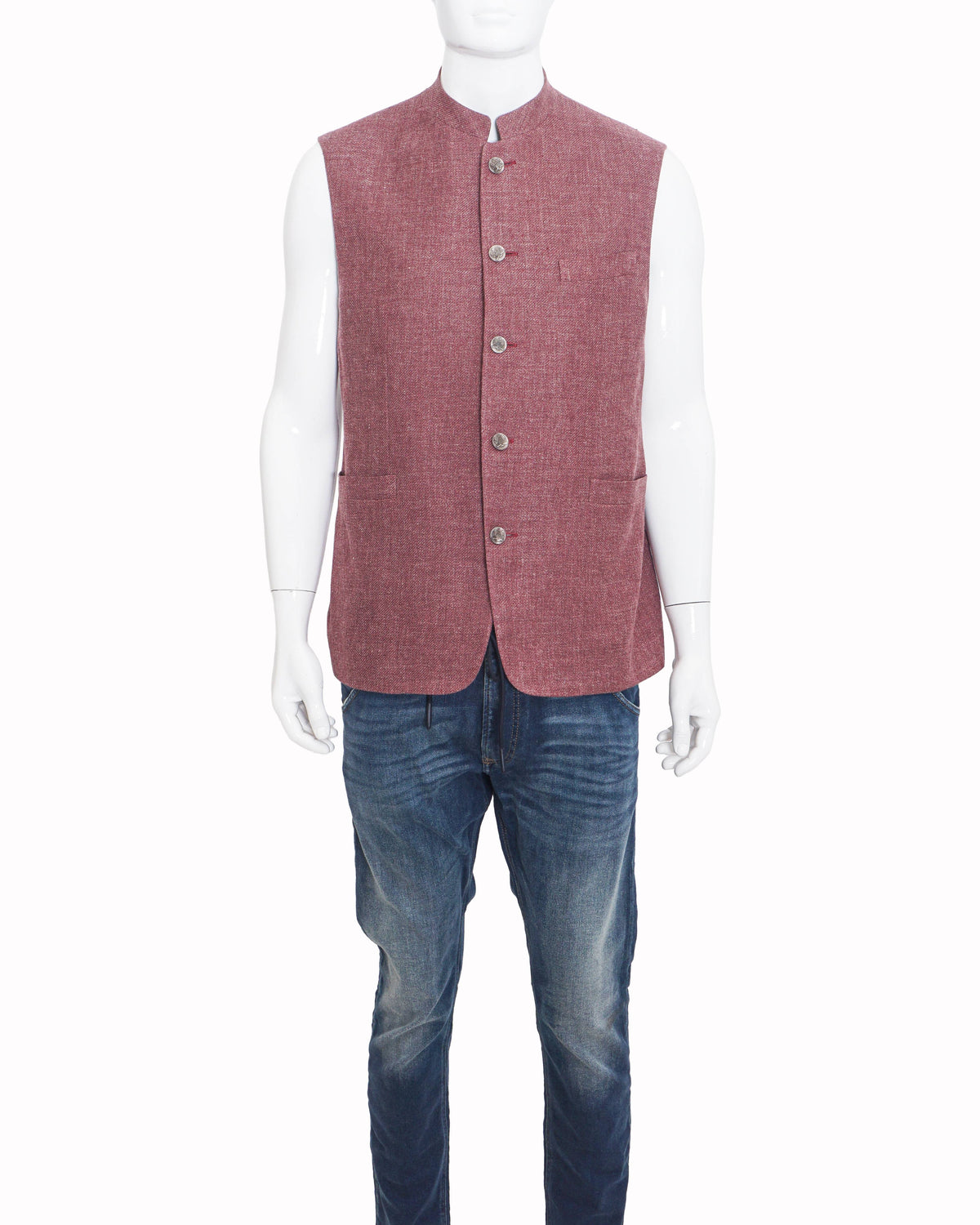 Corneliani Rose Pink Textured Summer Bundi Jacket