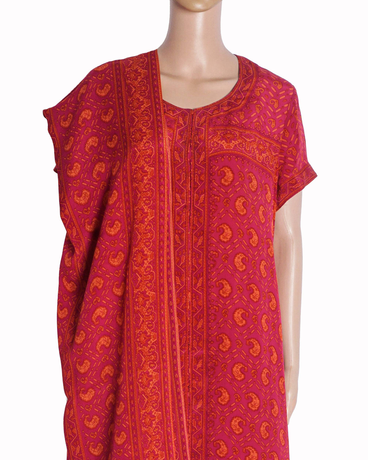 Ritu Kumar Karabagh Magenta Paisley Printed Silk Tunic Set