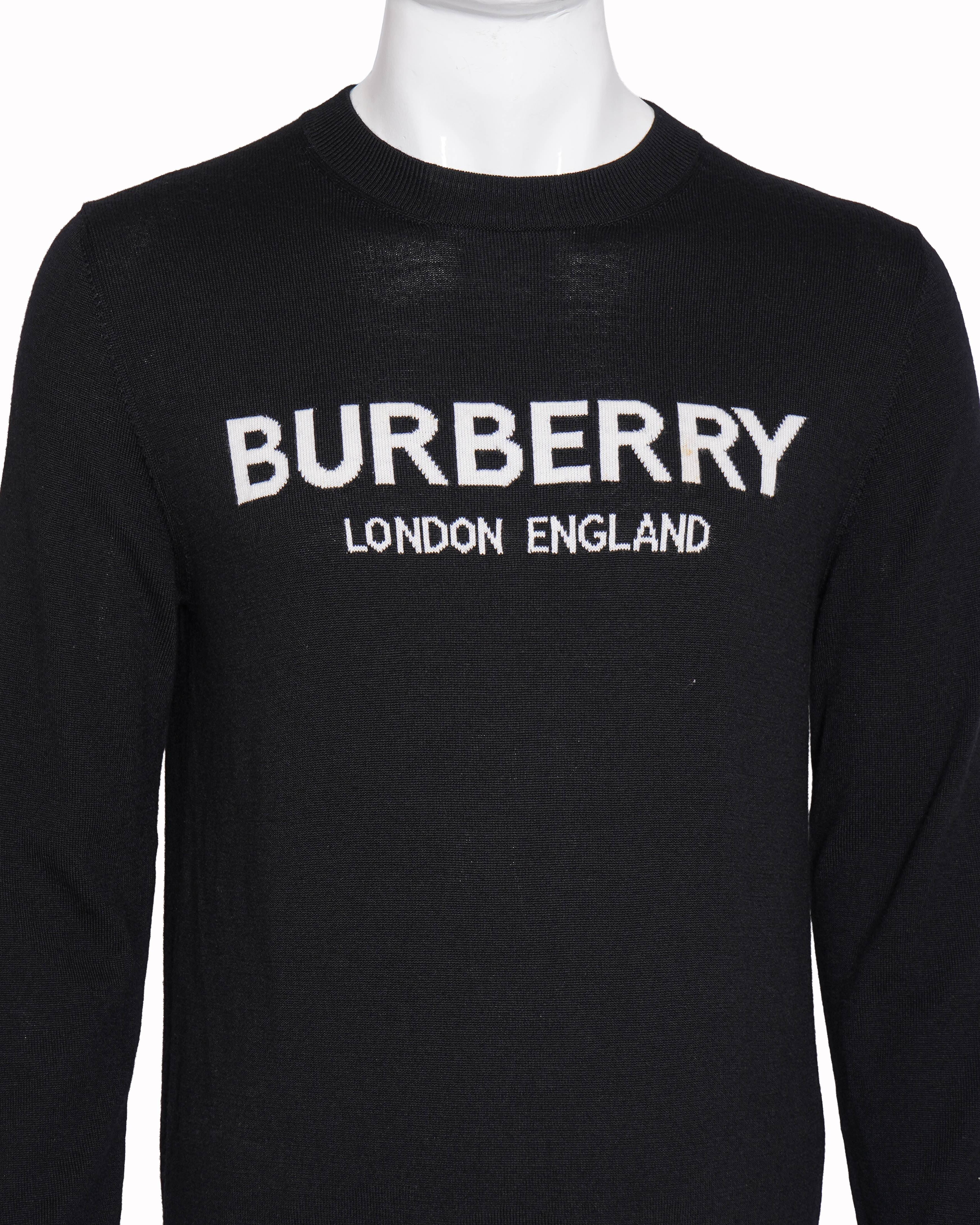 Burberry Woolen Blend Sweater In Black