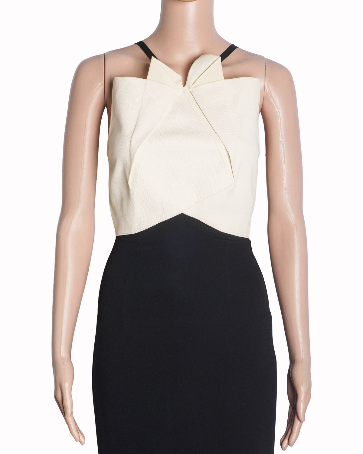 Roland Mouret Darlington Two-Tone Woven Crepe Dress
