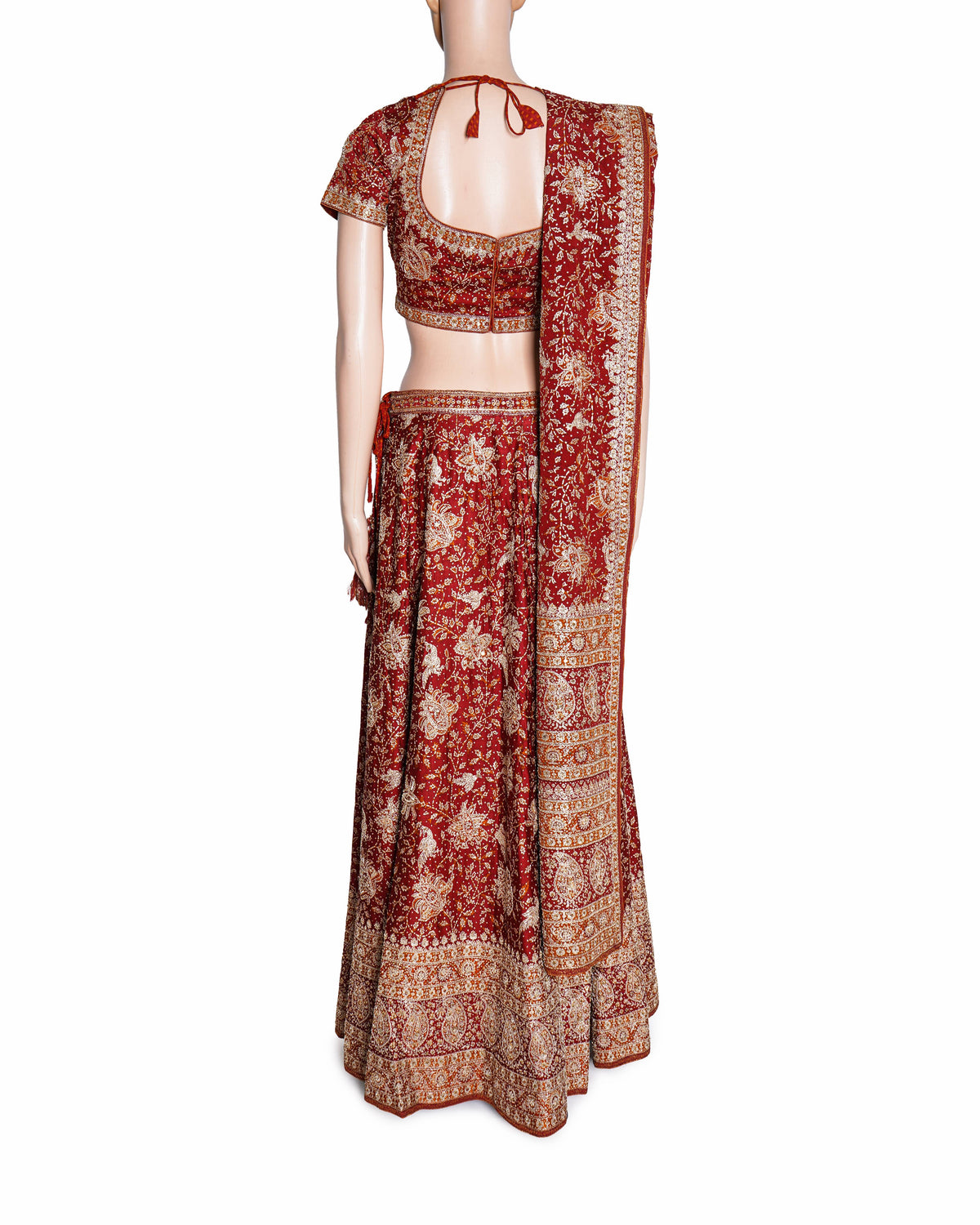 Ritu Kumar Red Embreoidered Bridal  Lehenga Set