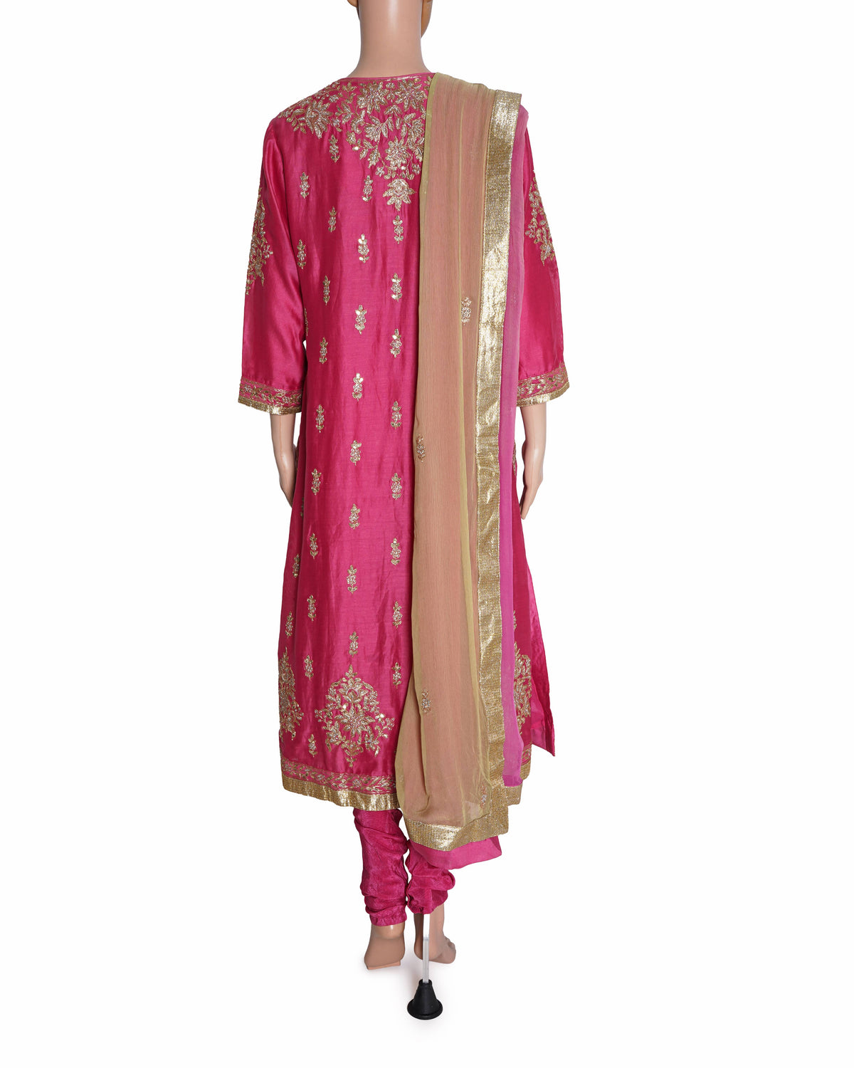 Ritu Kumar Pink Silk Hand-Embroidered Kurta Set