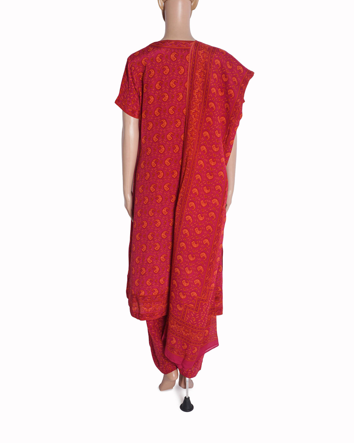 Ritu Kumar Karabagh Magenta Paisley Printed Silk Tunic Set