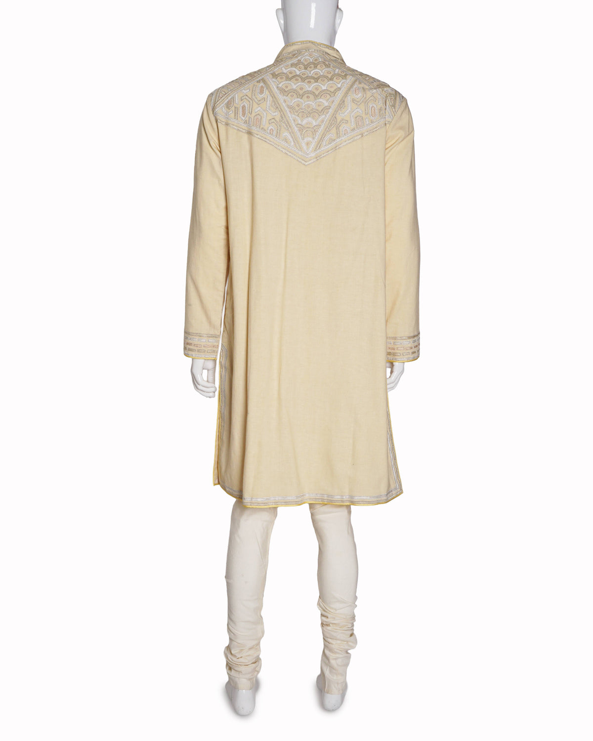 Abu Jani Sandeep Khosla Yellow Gota Patti Kurta Set