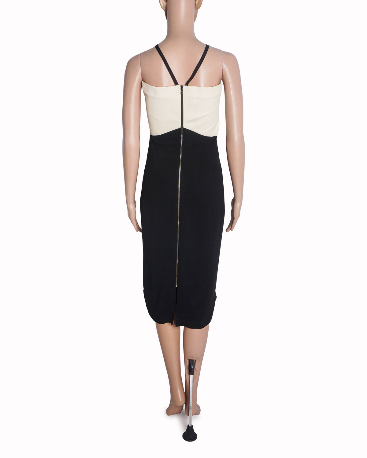 Roland Mouret Darlington Two-Tone Woven Crepe Dress