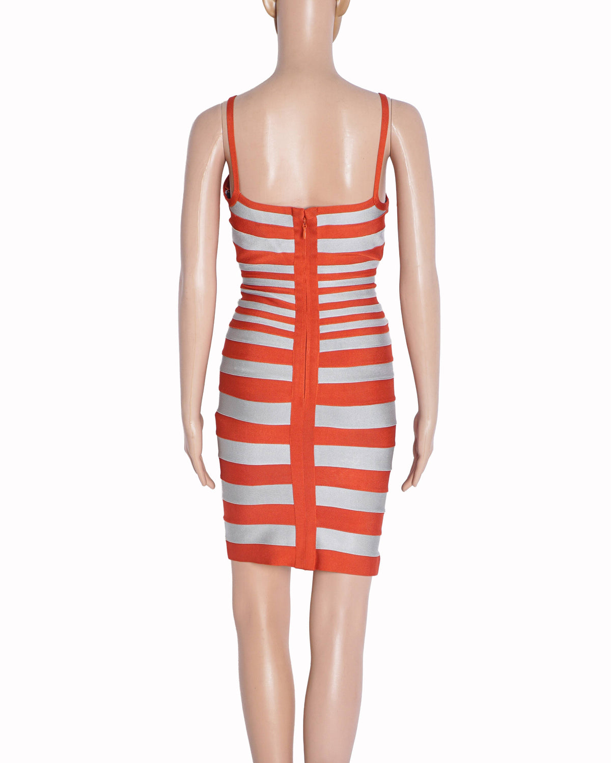 Hervé Léger Andreea Striped Bandage Mini Dress