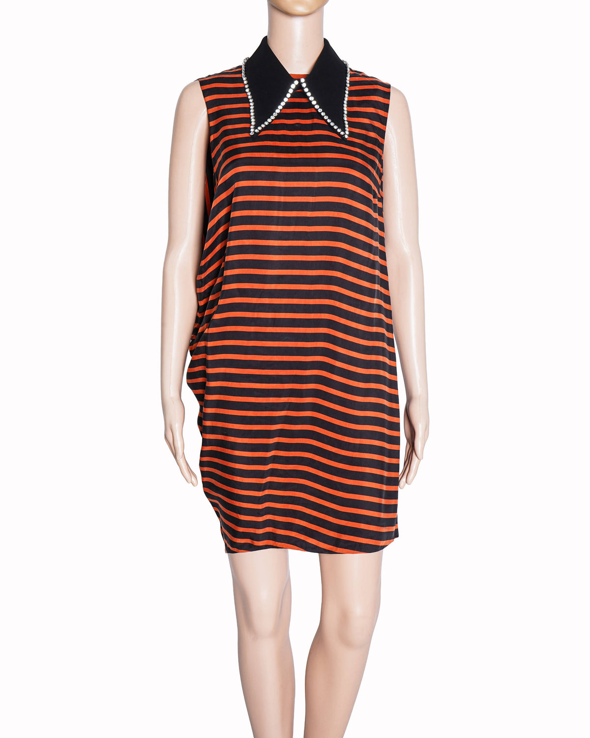 Alexander McQueen Stripe Asymmetric Dress