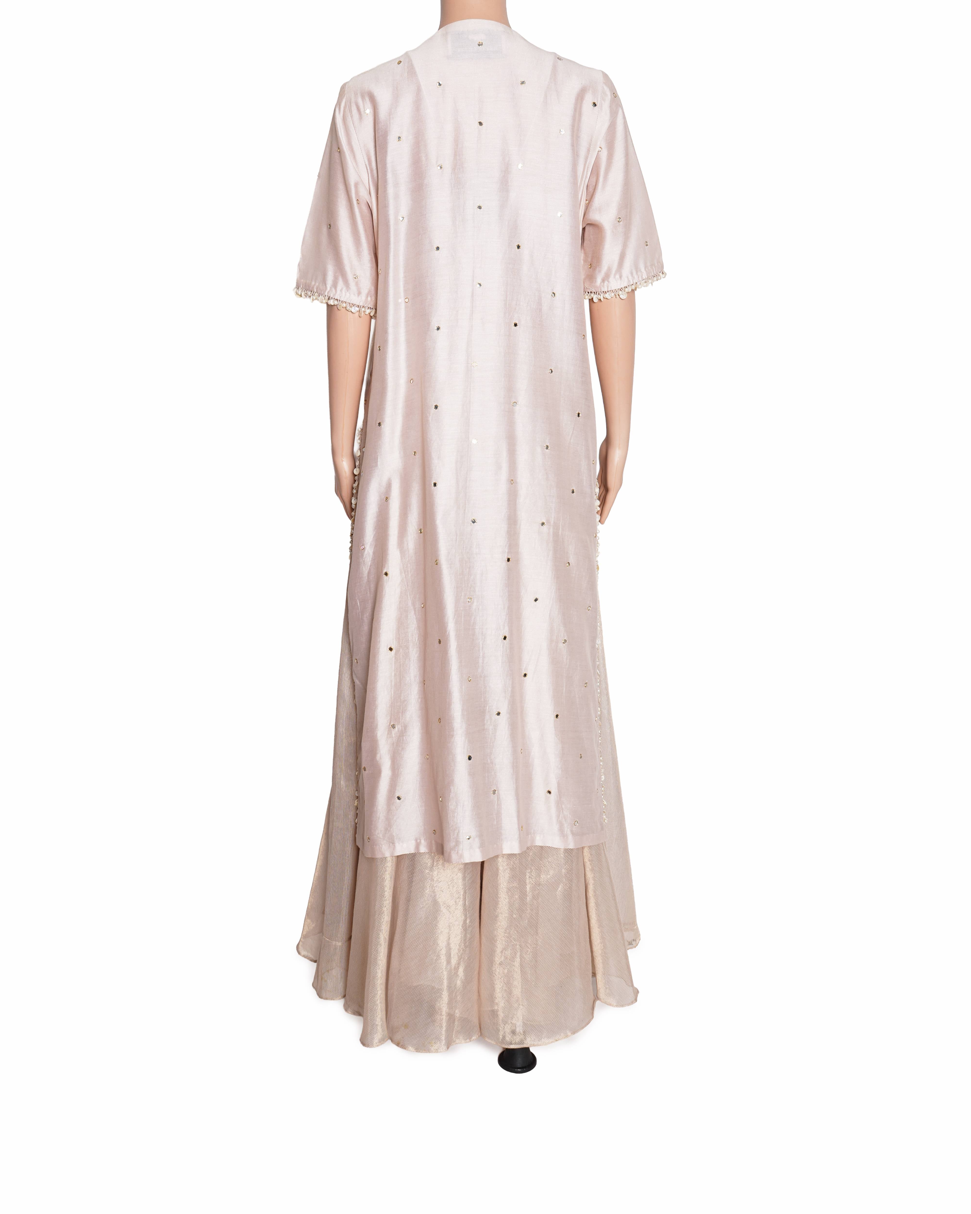 Gazal Gupta light pink Sharara with jacket set of 3