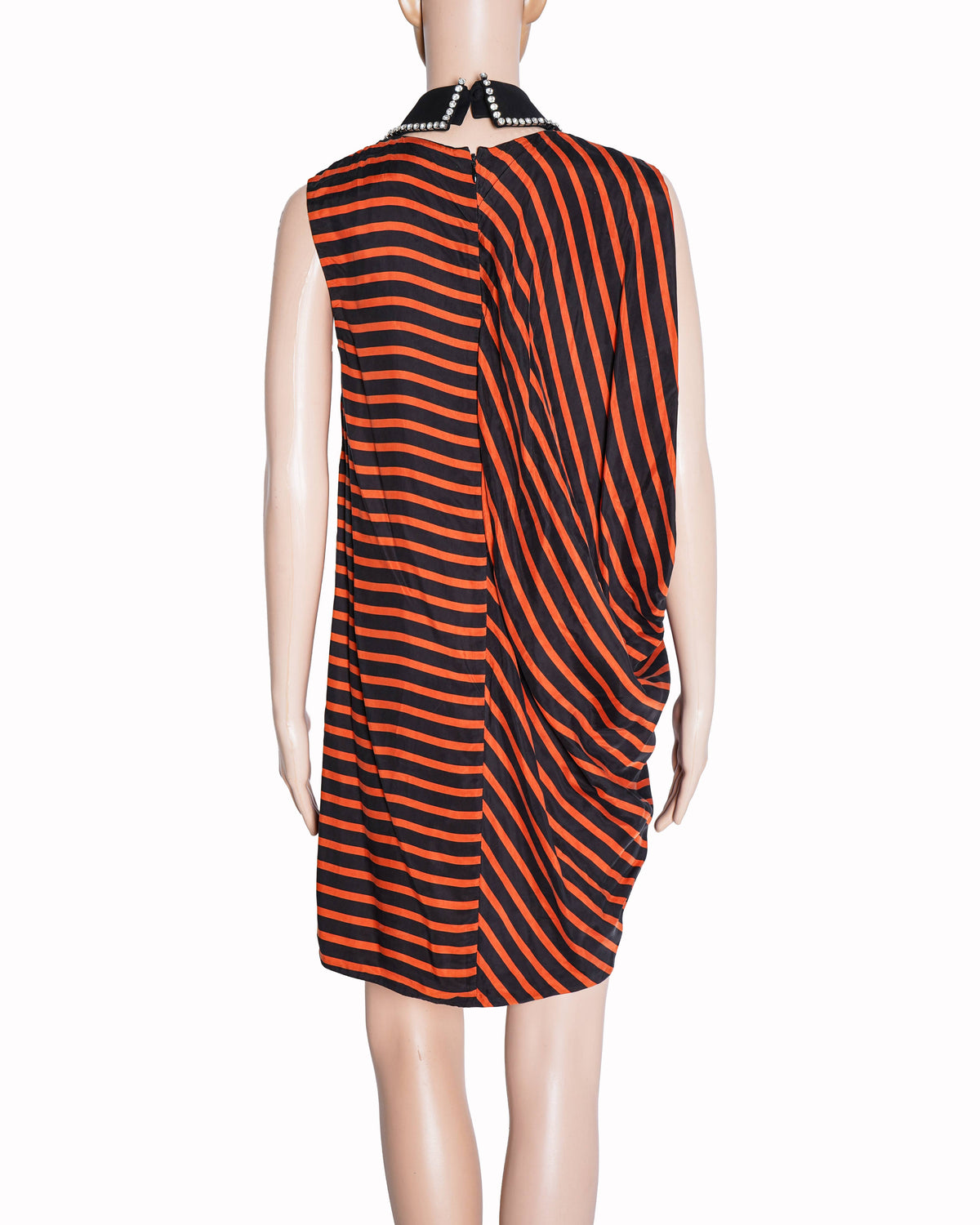 Alexander McQueen Stripe Asymmetric Dress