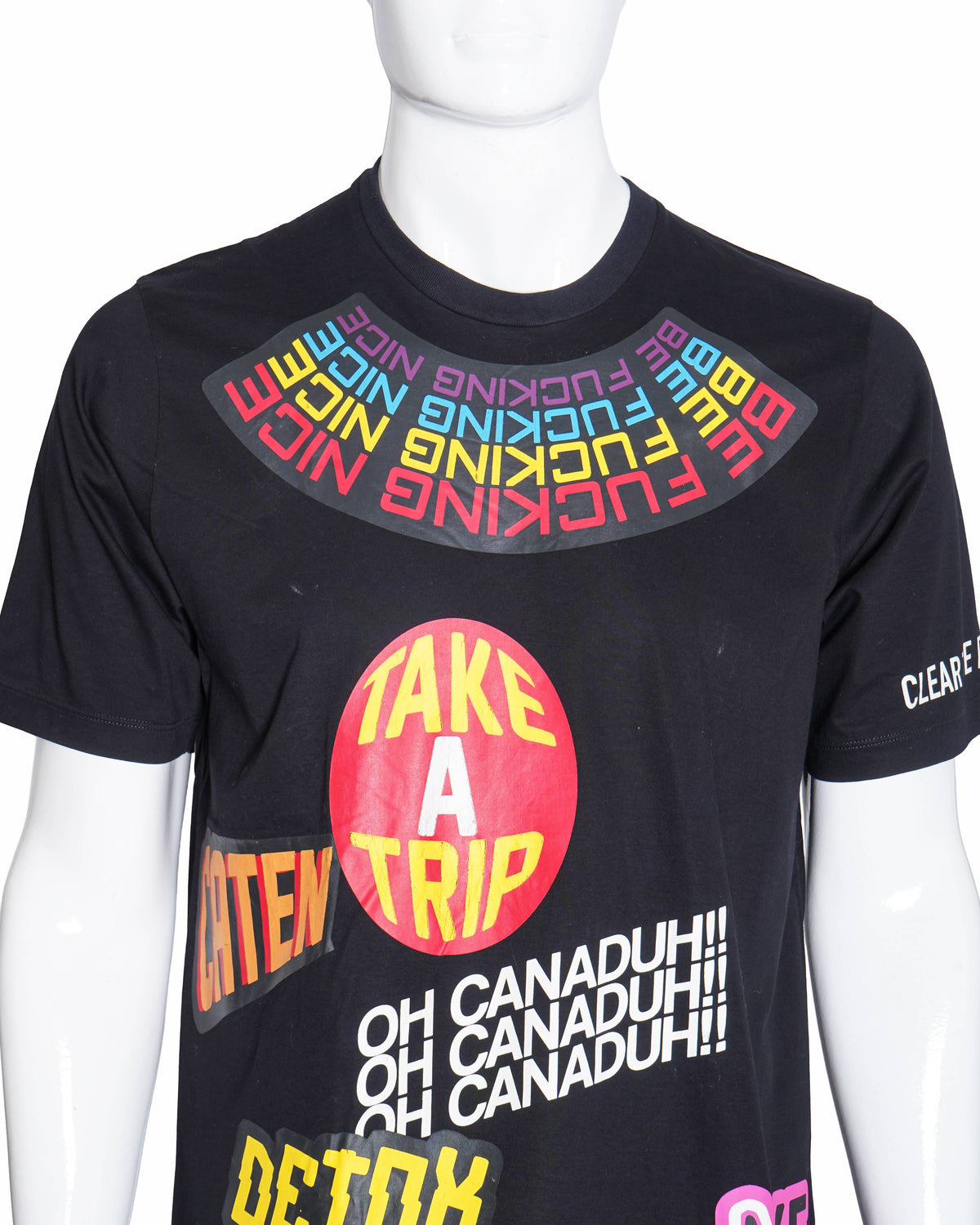 DSQUARED2 D2 T-Shirt Uomo Traveler Toppa Logo - Nero