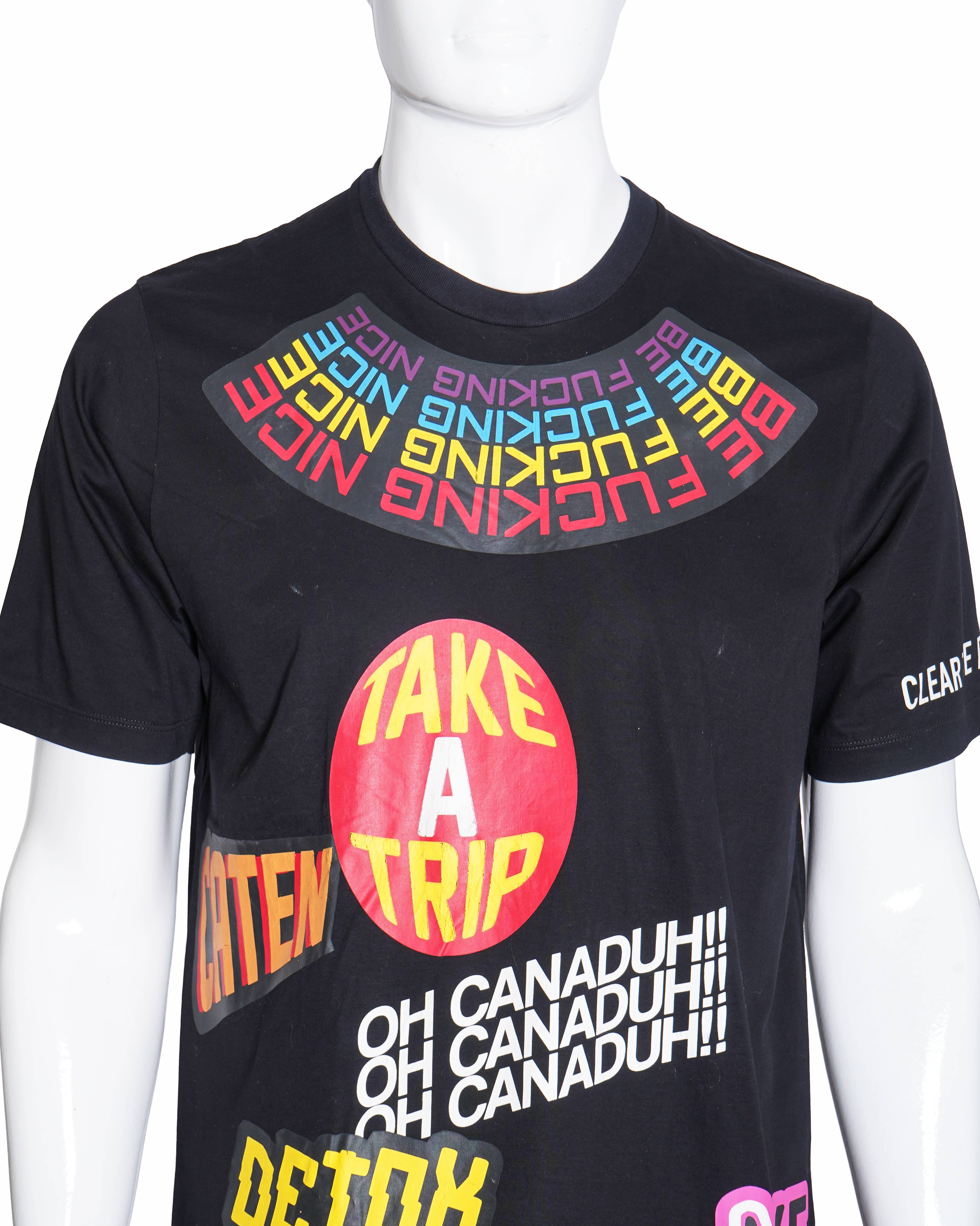 DSQUARED2 D2 T-Shirt Uomo Traveler Toppa Logo - Nero