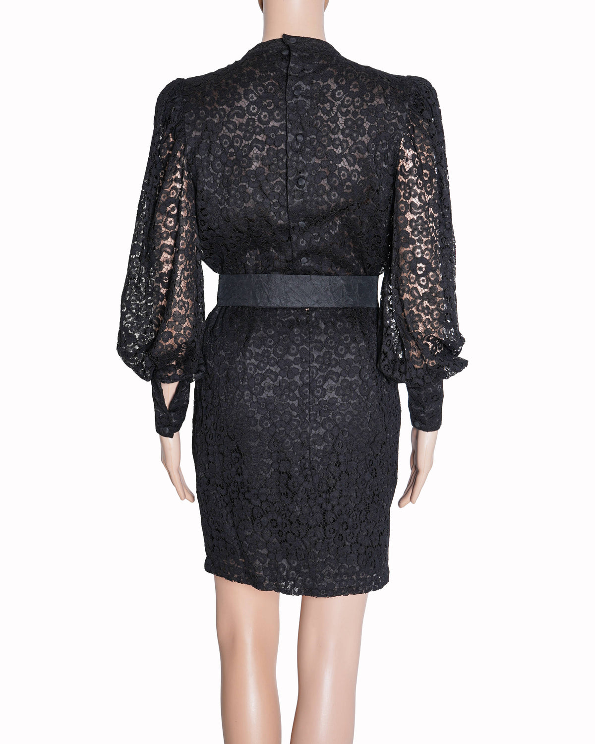 Alessandra Rich Lace Dress In Black
