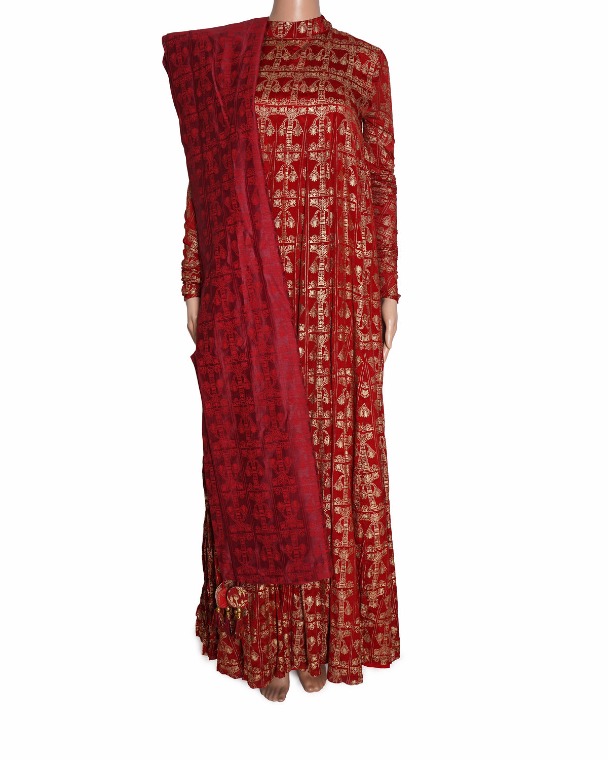 Masaba Scarlet Chanderi Anarkali Set