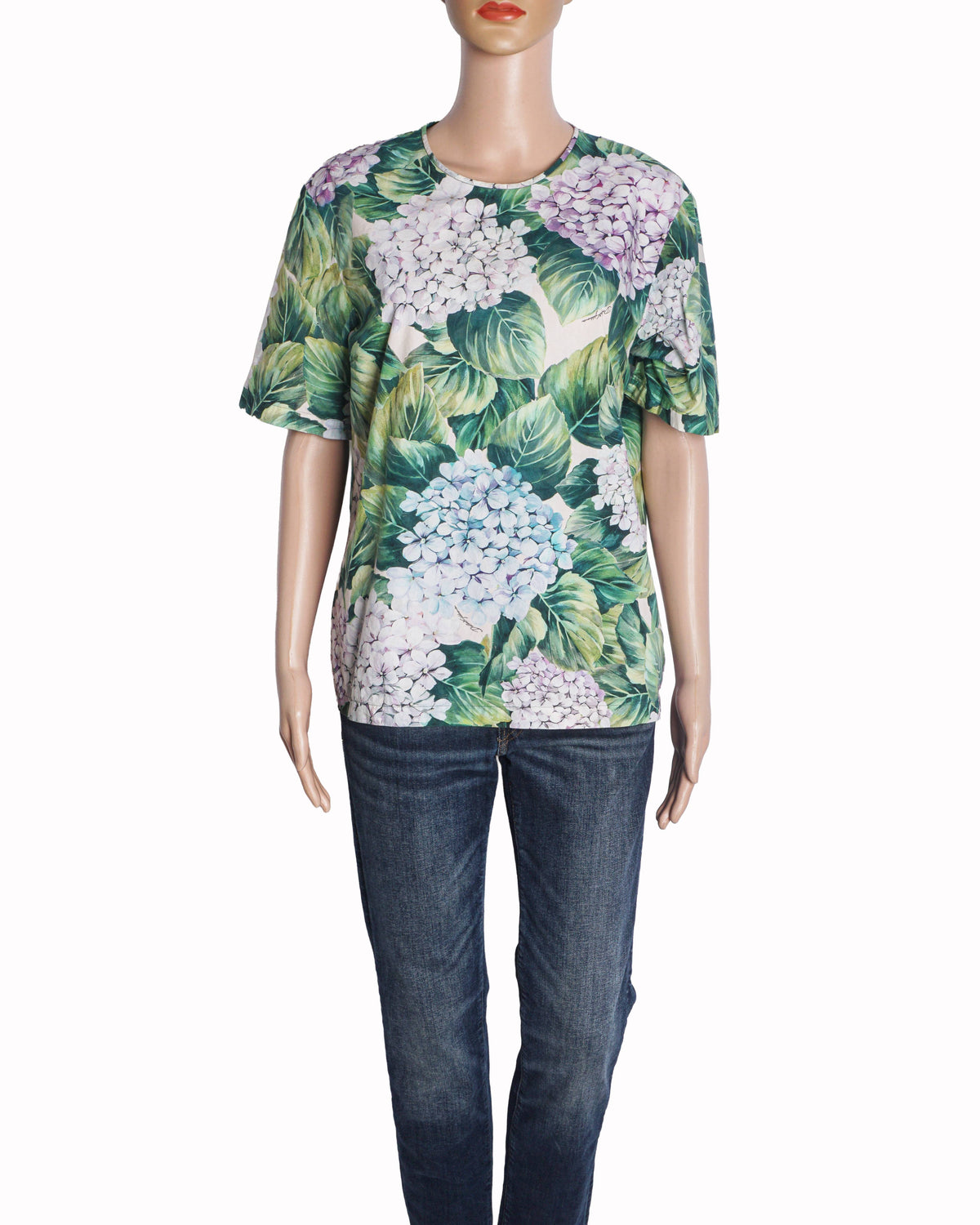 Dolce & Gabbana Hydrangea Print Cotton Top