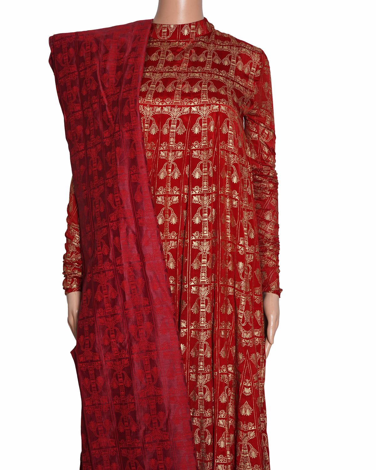 Masaba Scarlet Chanderi Anarkali Set