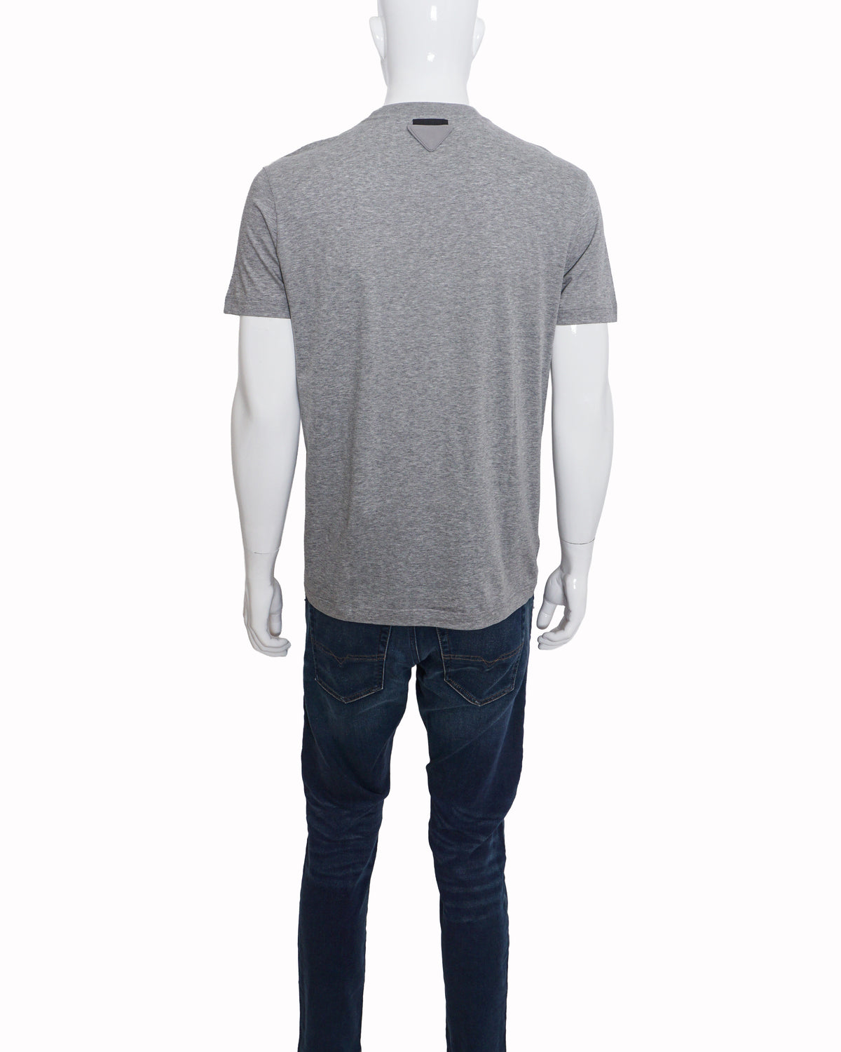 Prada Grey Cotton Crewneck Men's T-Shirt