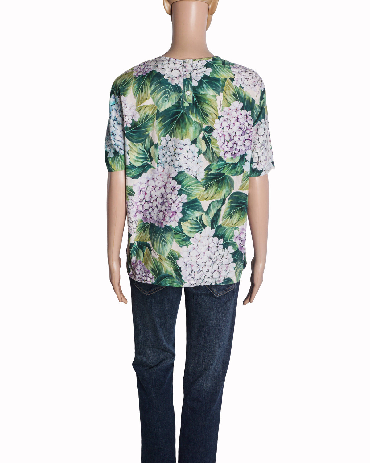 Dolce & Gabbana Hydrangea Print Cotton Top