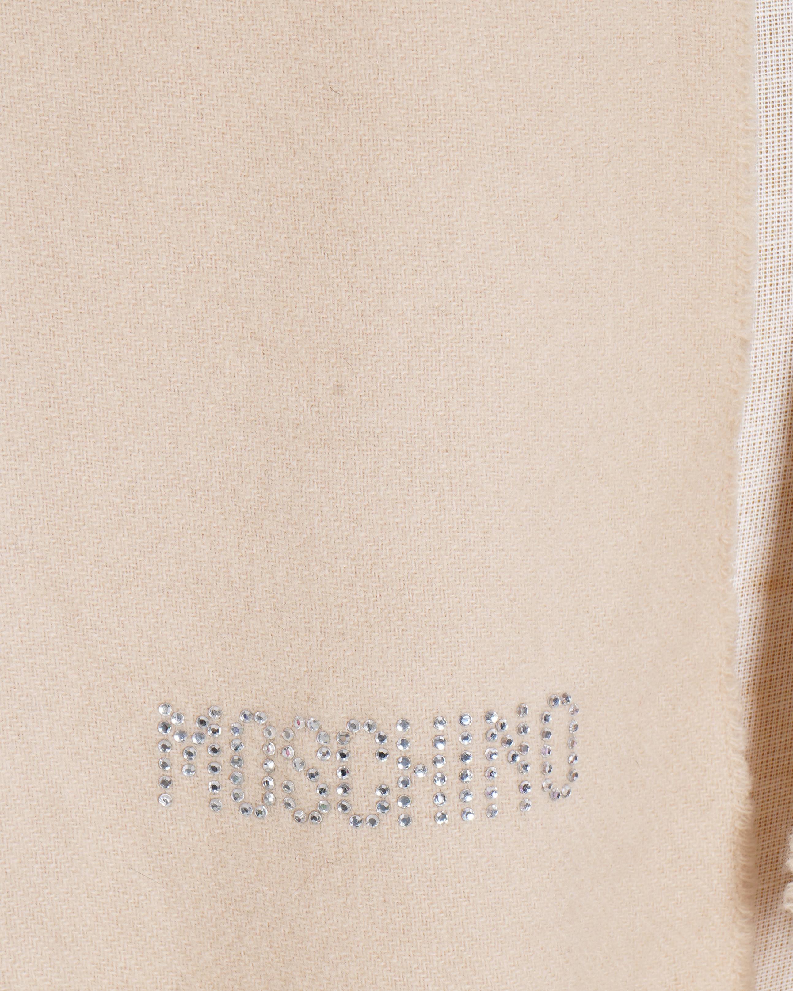 Moschino beige woollen scarf