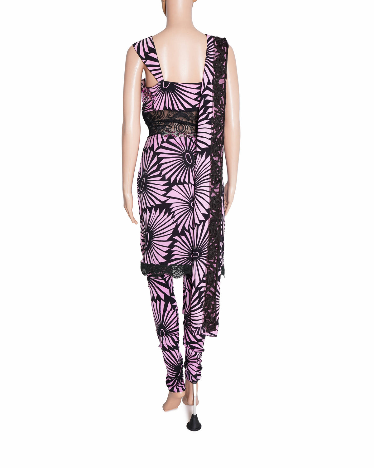 Suneet Varma pink and black kurta set of 3