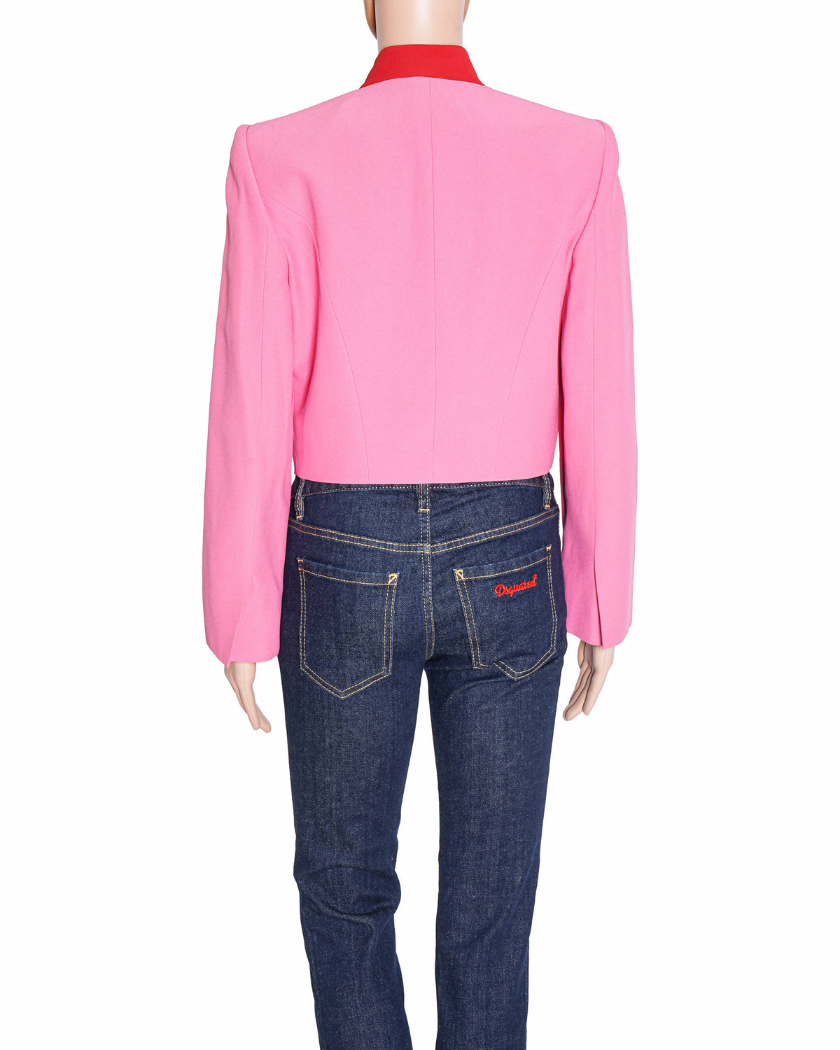 Alexander McQueen Two-Tone Cropped Blazer