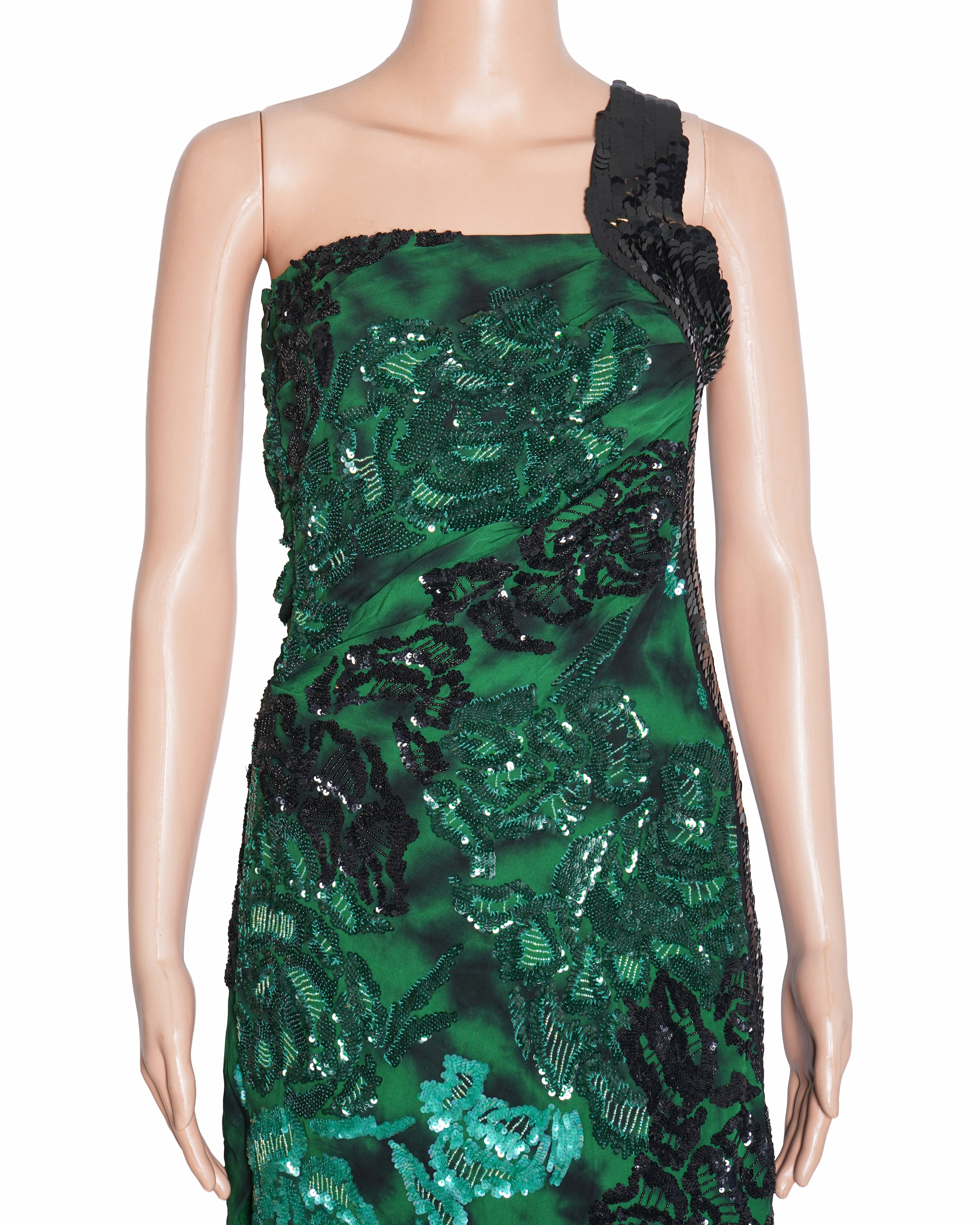 Suneet Varma green and black sequin set of 2