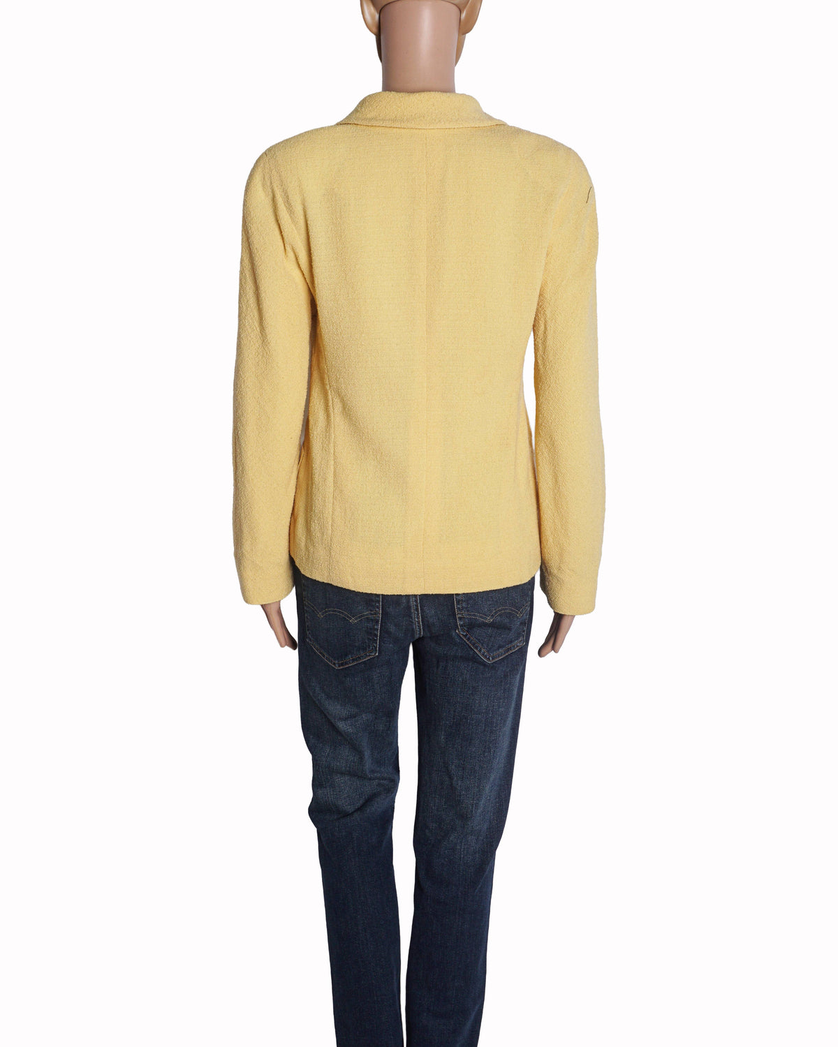 Chanel Yellow Textured Wool Jacket