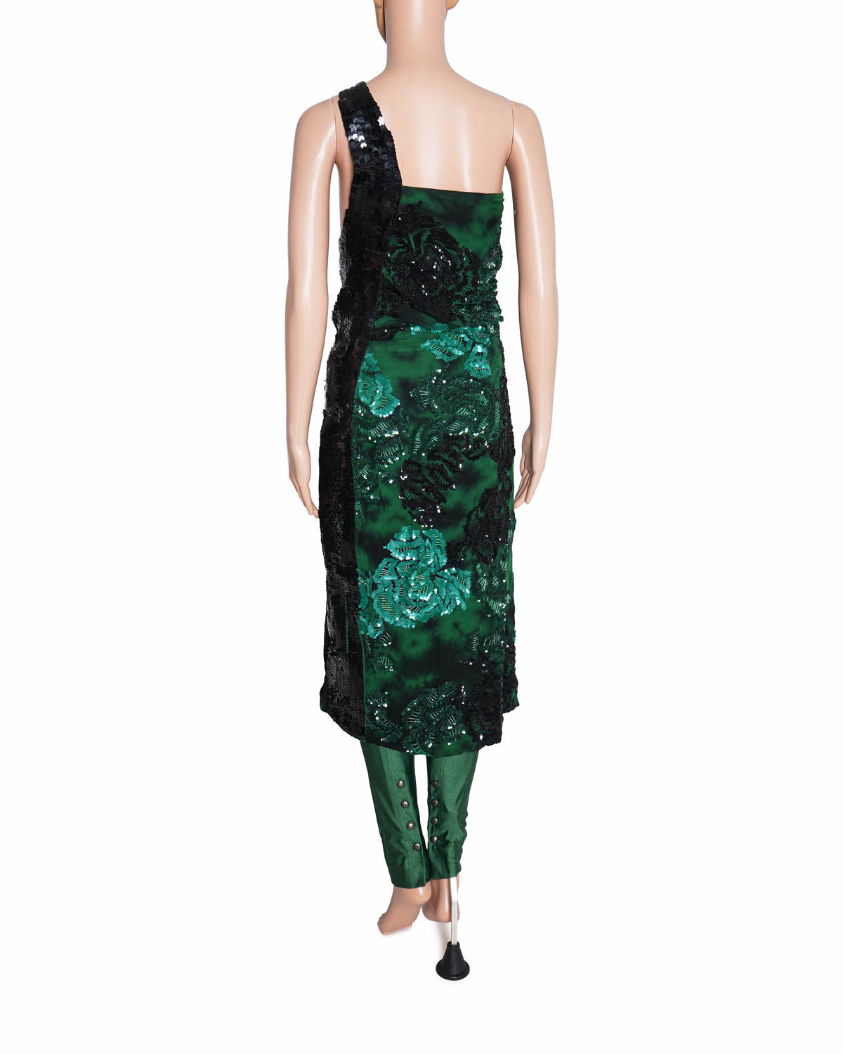Suneet Varma green and black sequin set of 2
