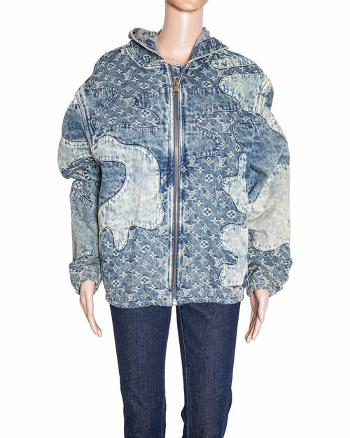Louis Vuitton x Nigo Monogram Patchwork Denim Hooded Jacket