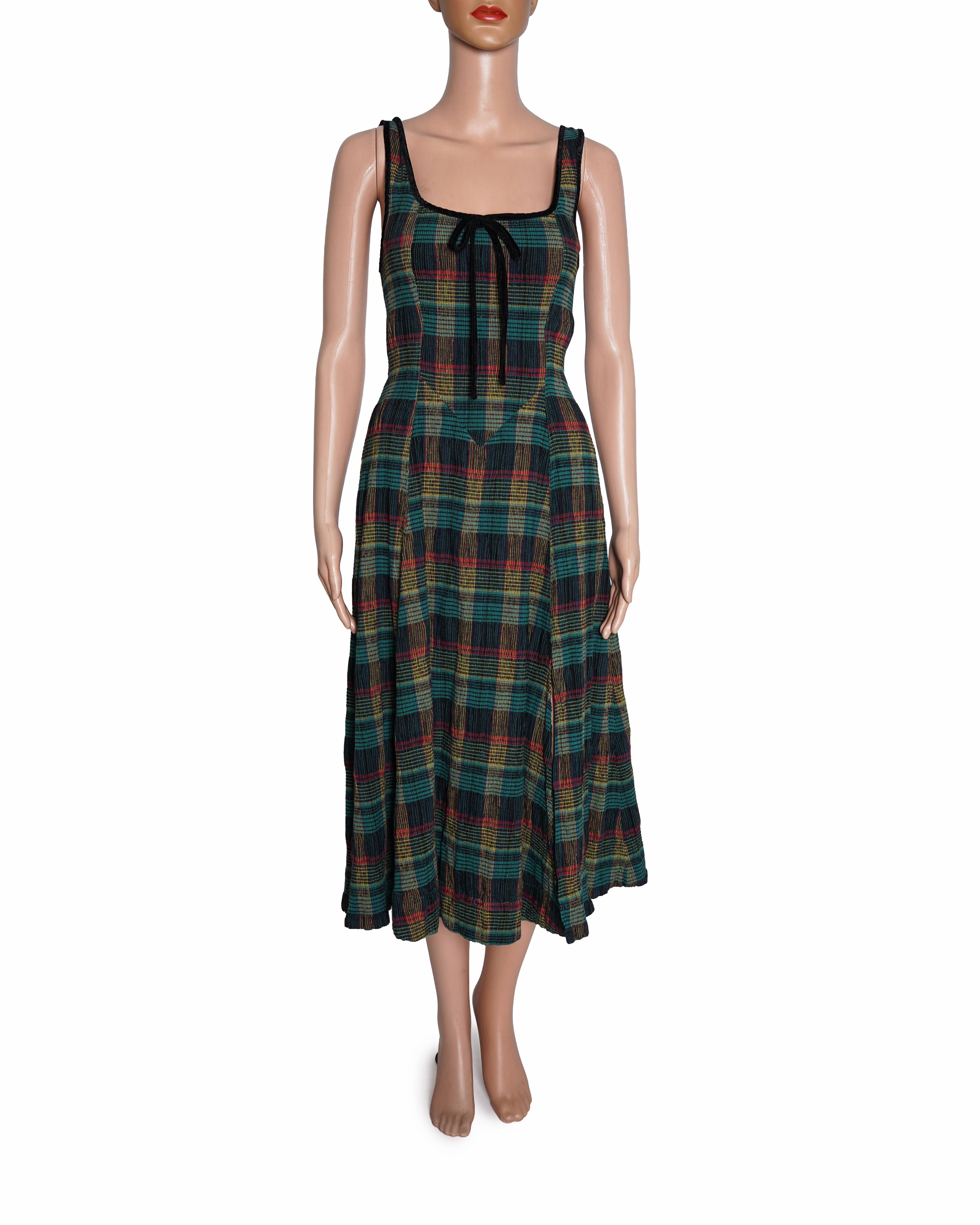 Free People Freya Plaid Midi dress