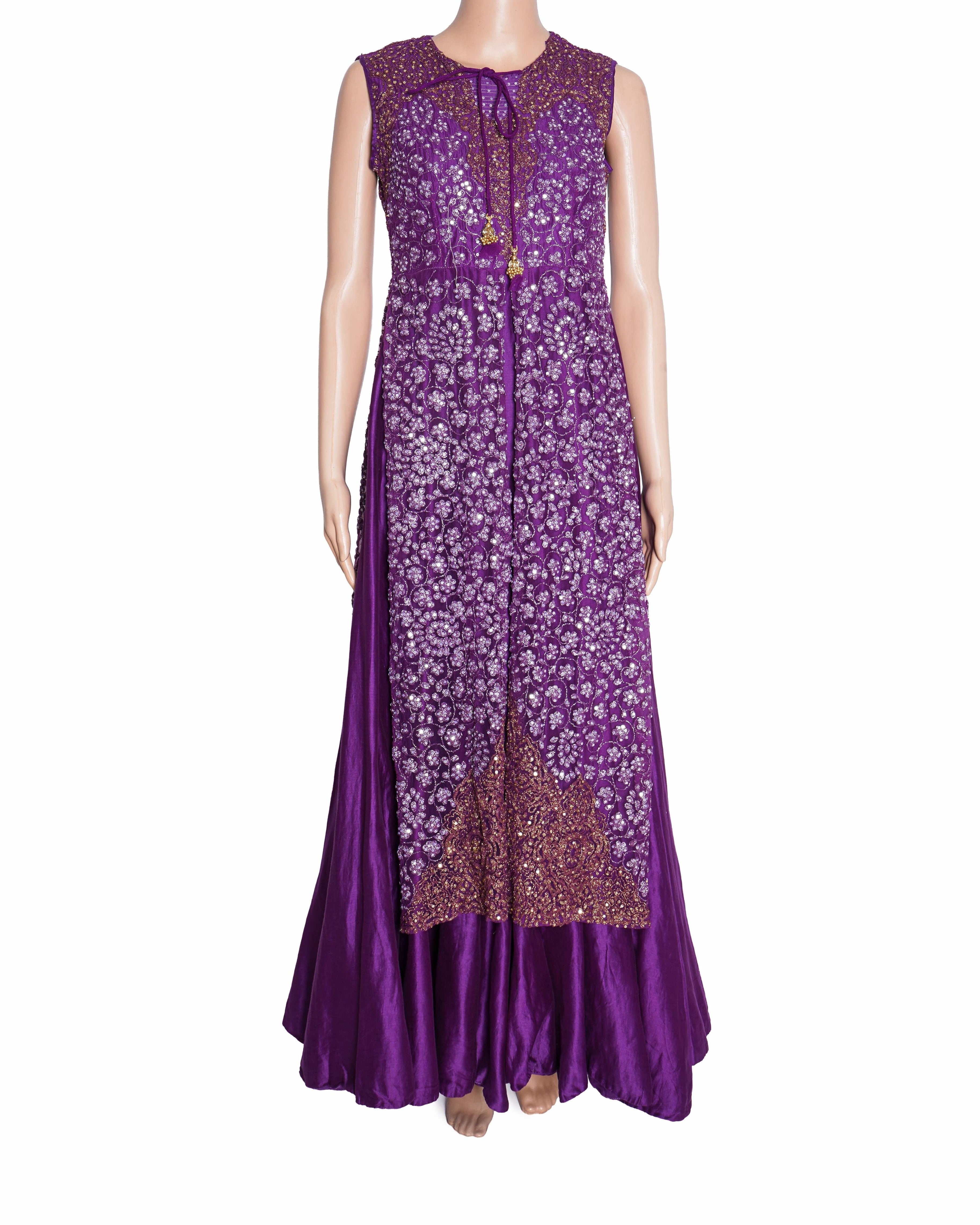 Riddhi Mehra Anarkali In Purple