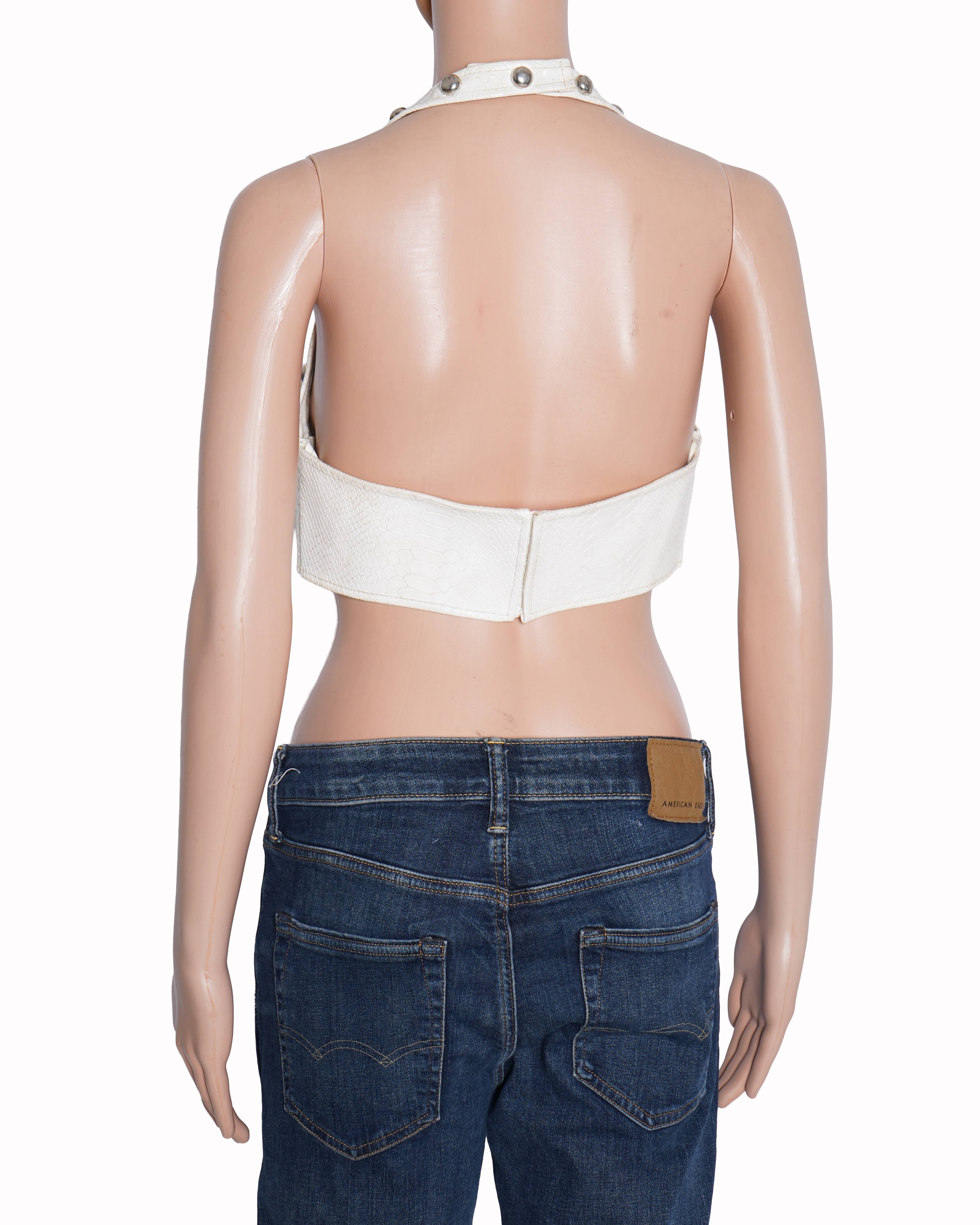 New Papa Don't Preach Leather Constructed Top