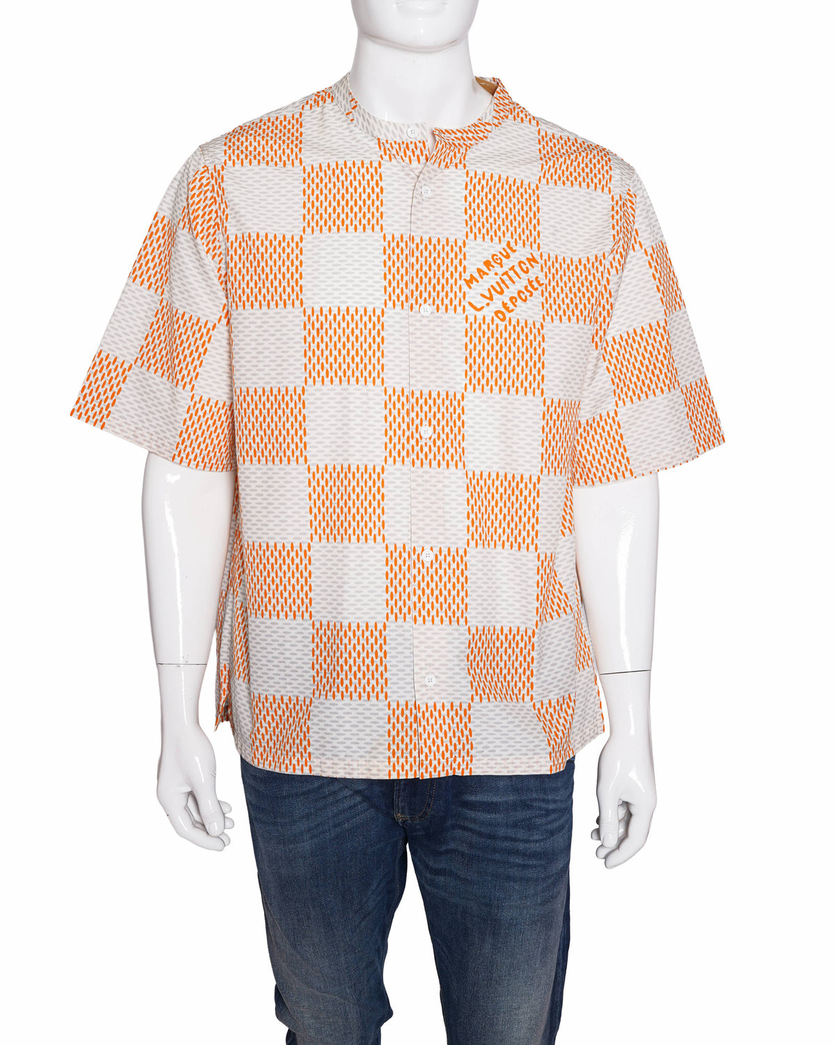 New Louis Vuitton Damier Giant  short sleeve shirt