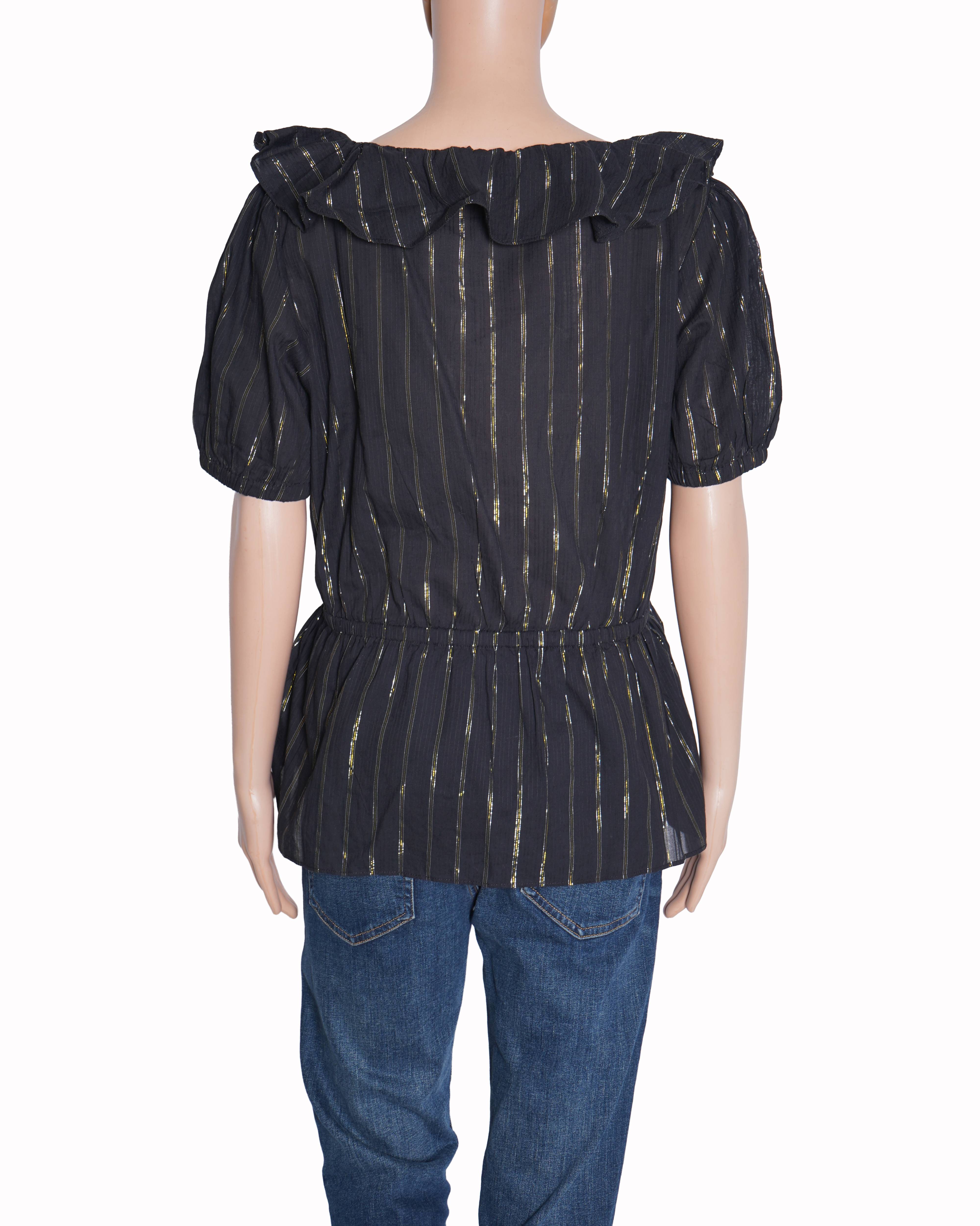 Michael kors black striped top