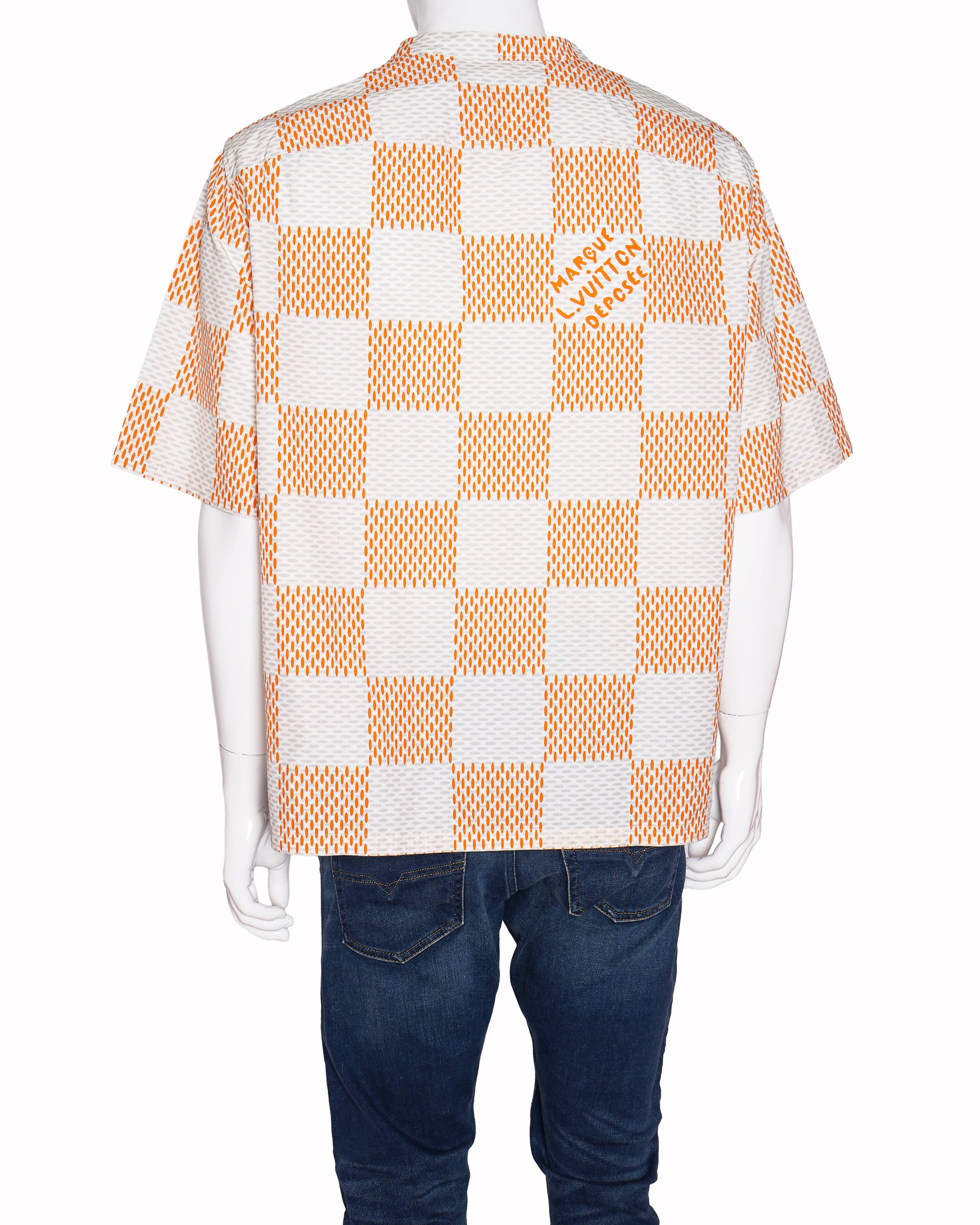 New Louis Vuitton Damier Giant  short sleeve shirt