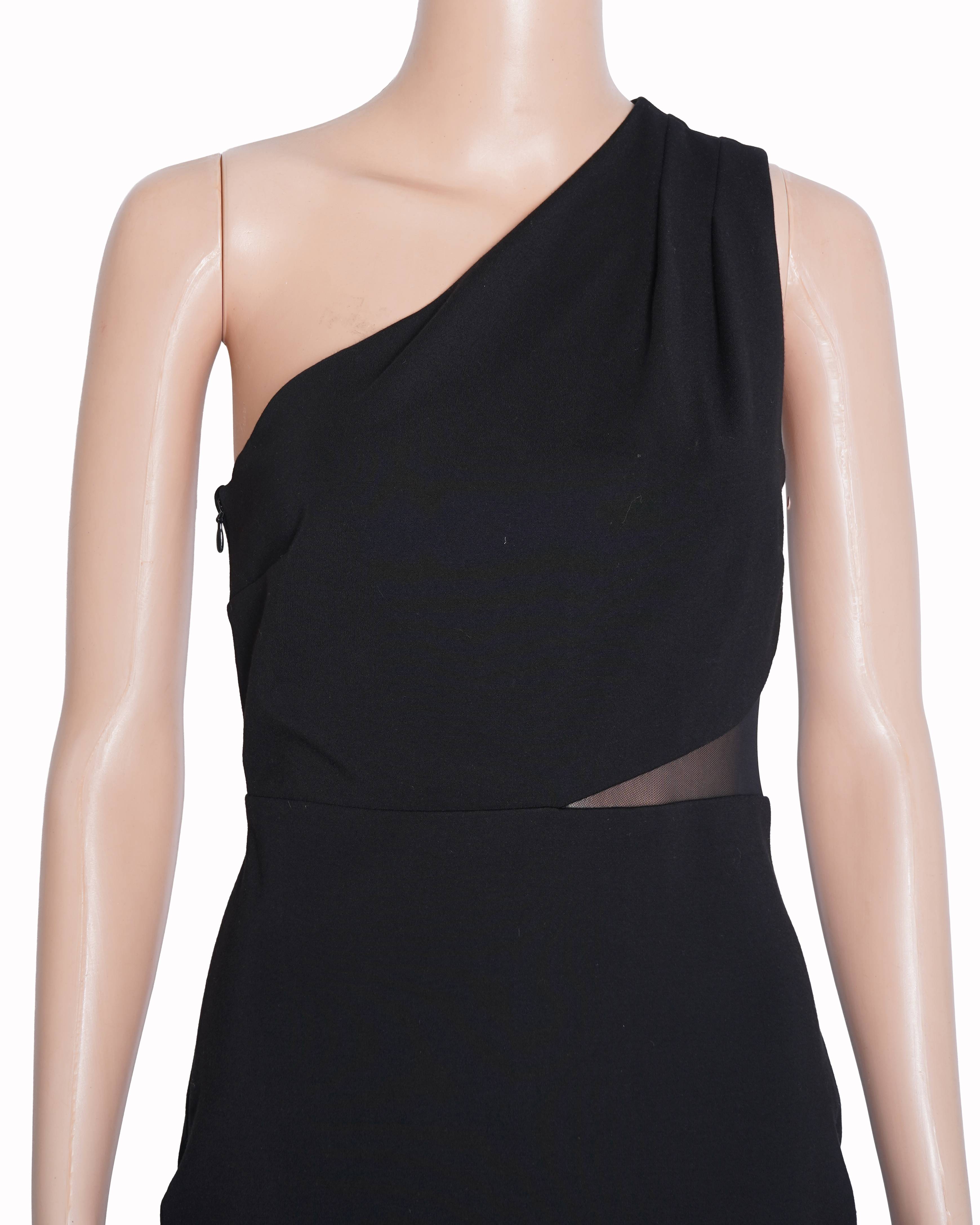 New Halston Heritage black asymetric dress