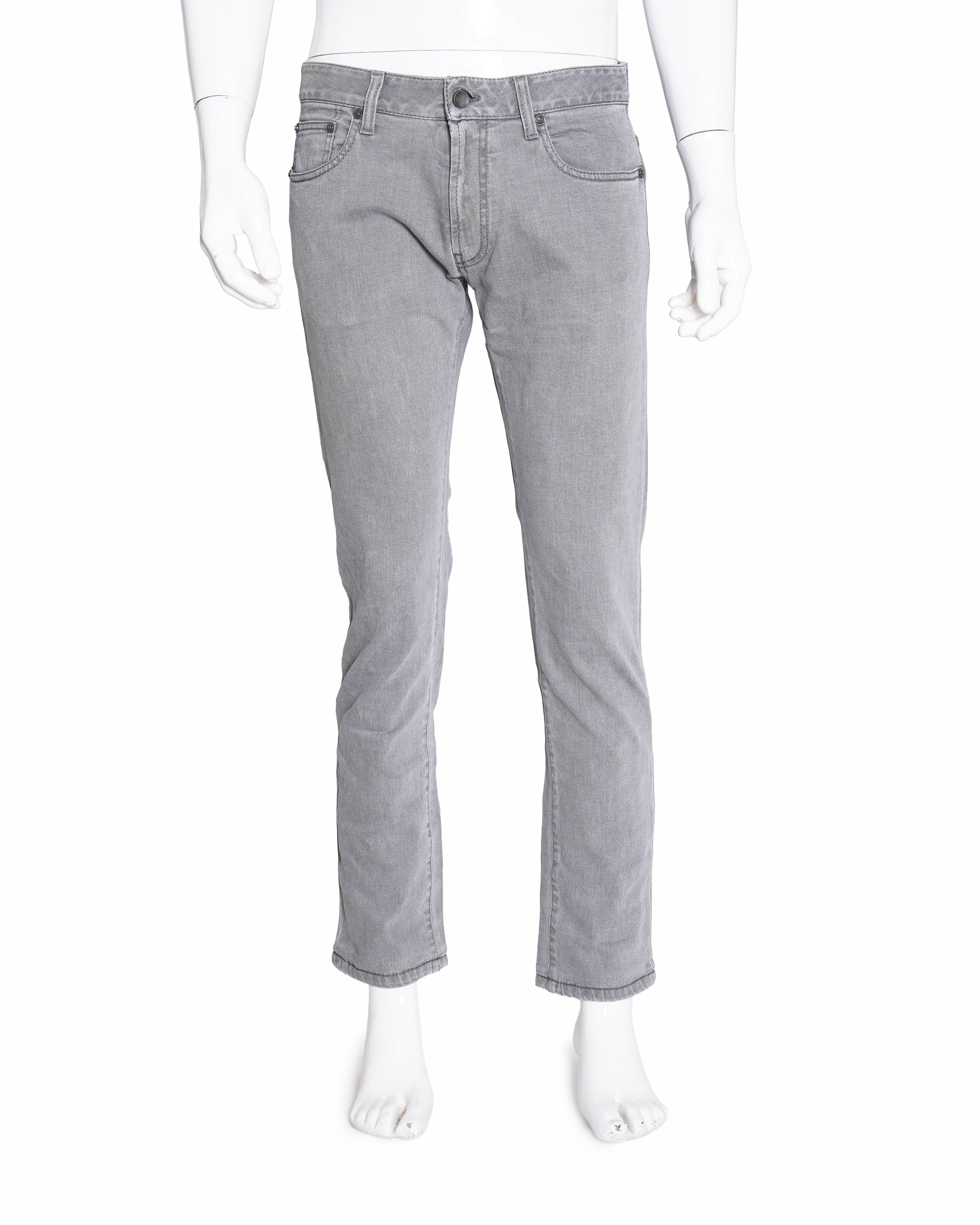 Giorgio Armani Men's Slate Grey Slim-Fit Jeans